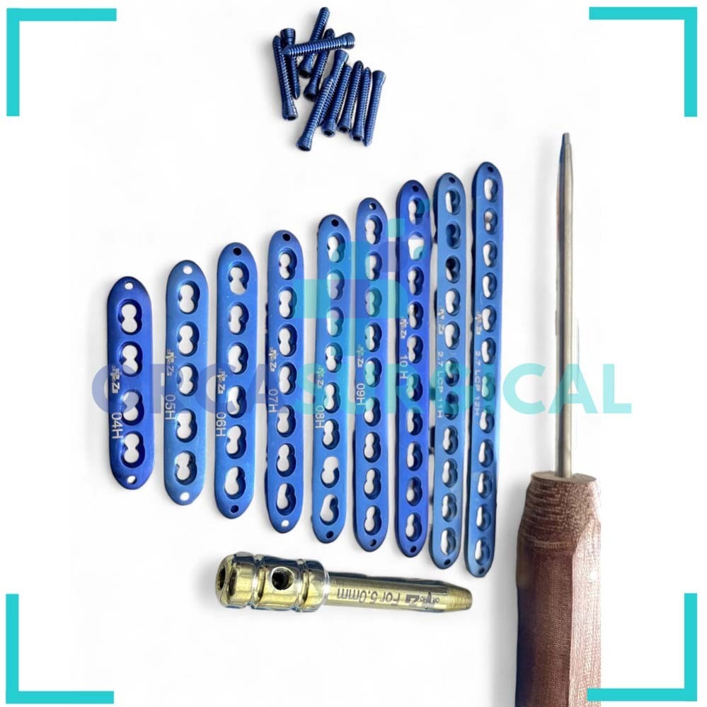 Locking Straight 2.7mm Plates 4 to 12 Holes & 2.7mm LCP Screws(86 Pcs)
