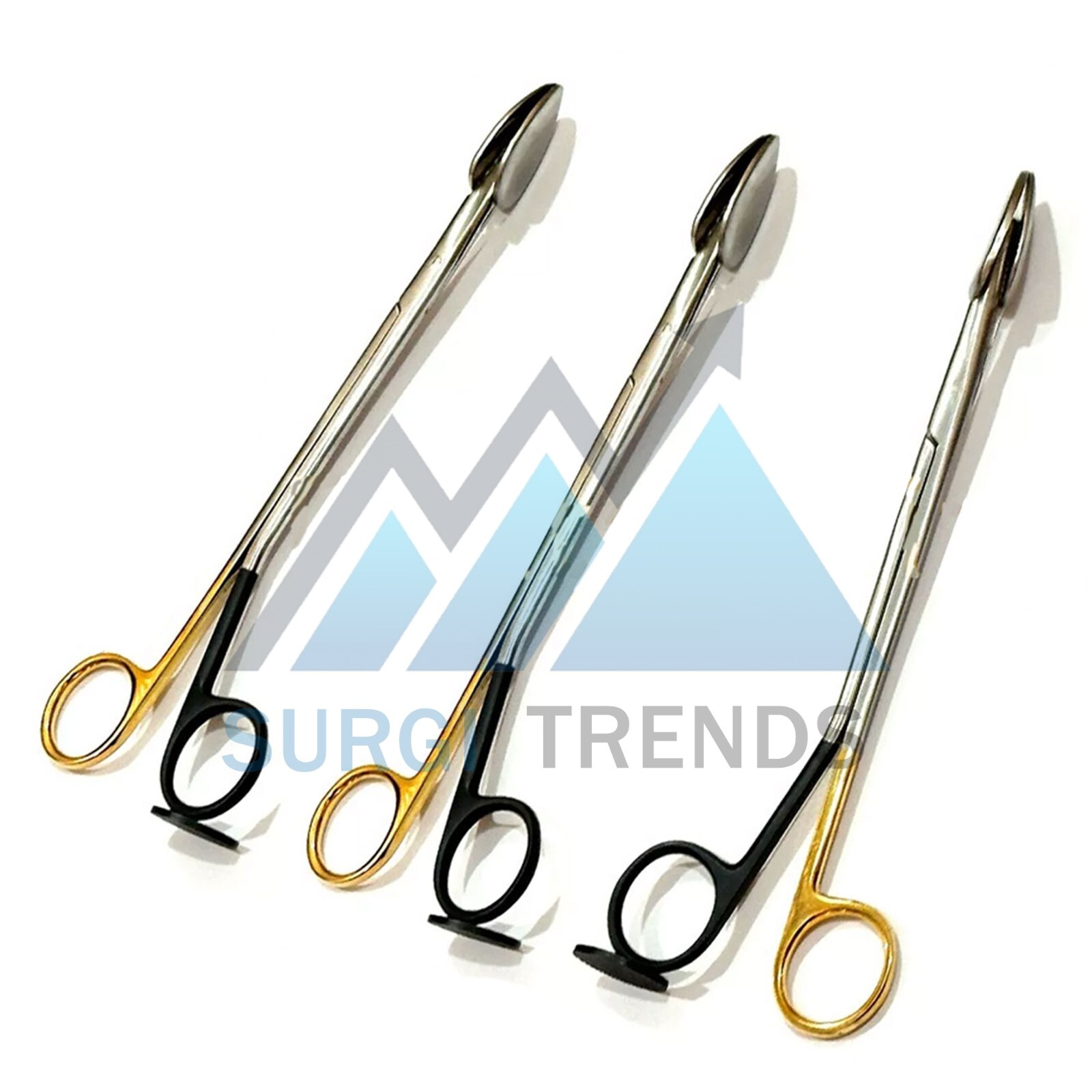 Trepsat Facial Flap Dissector Scissors Set of 3 Pcs Black Gold