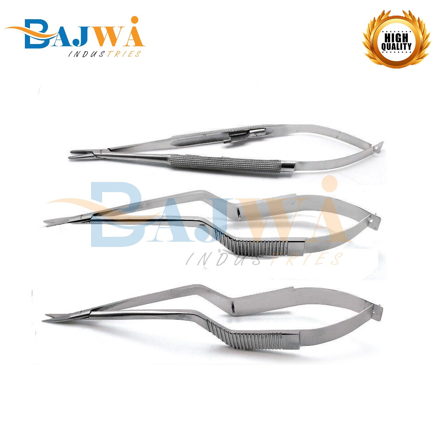 Eye Ophthalmic Scissors Retractors Forceps Speculum Surgical Premium Set of 15