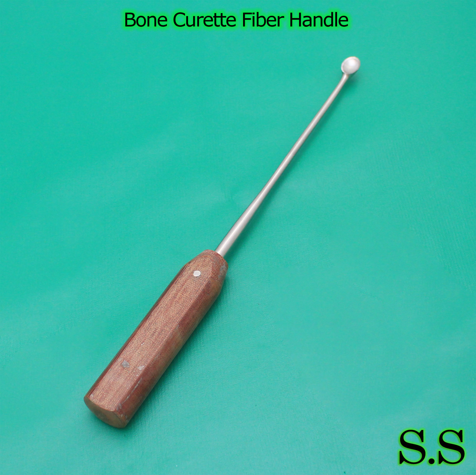 Halle Bone Curette Fiber Handle 10×13 mm Orthopedic Surgical Instruments