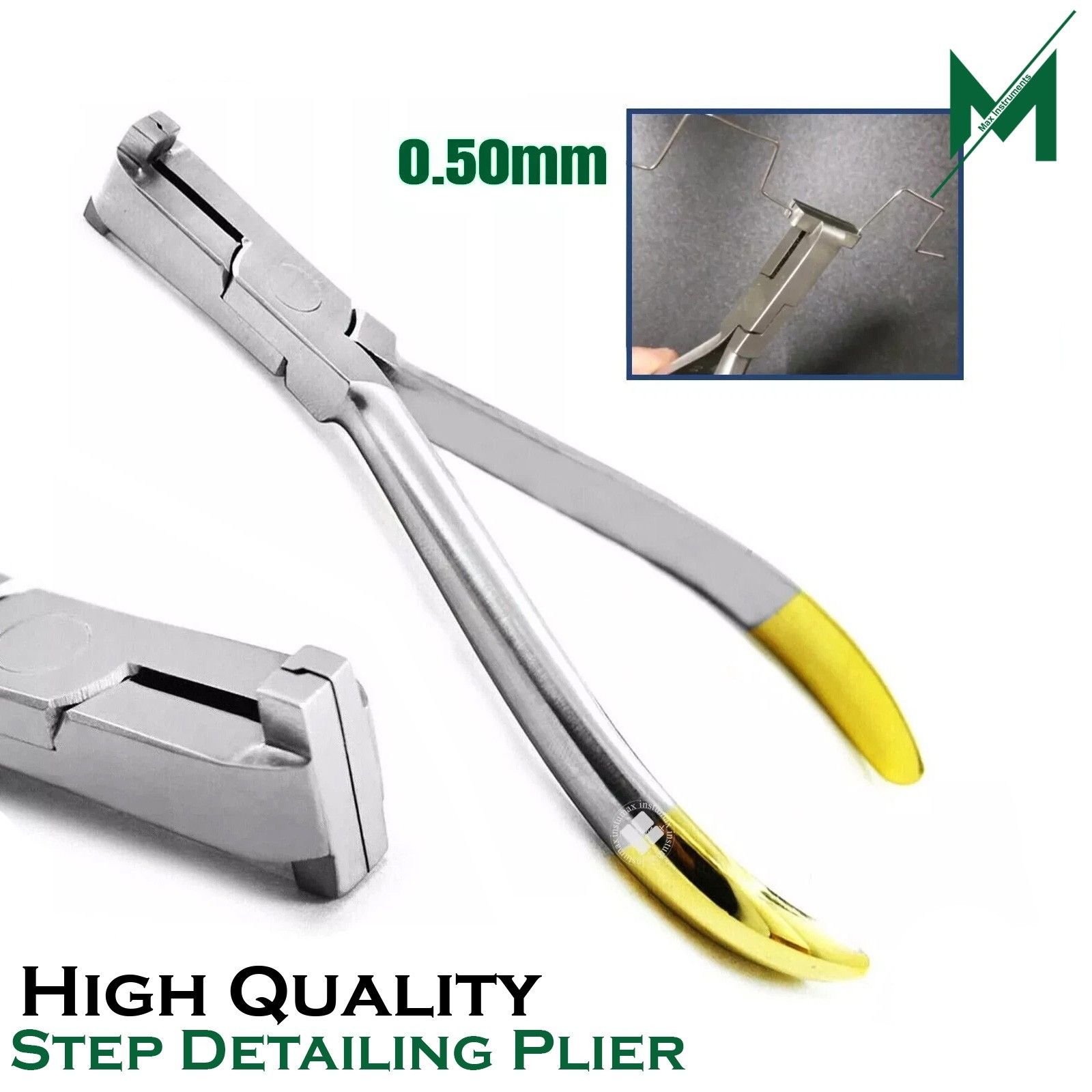 Dental Orthodontic Step Plier 0.50mm TC Detailing Arch Wire Bending Lab Tools CE