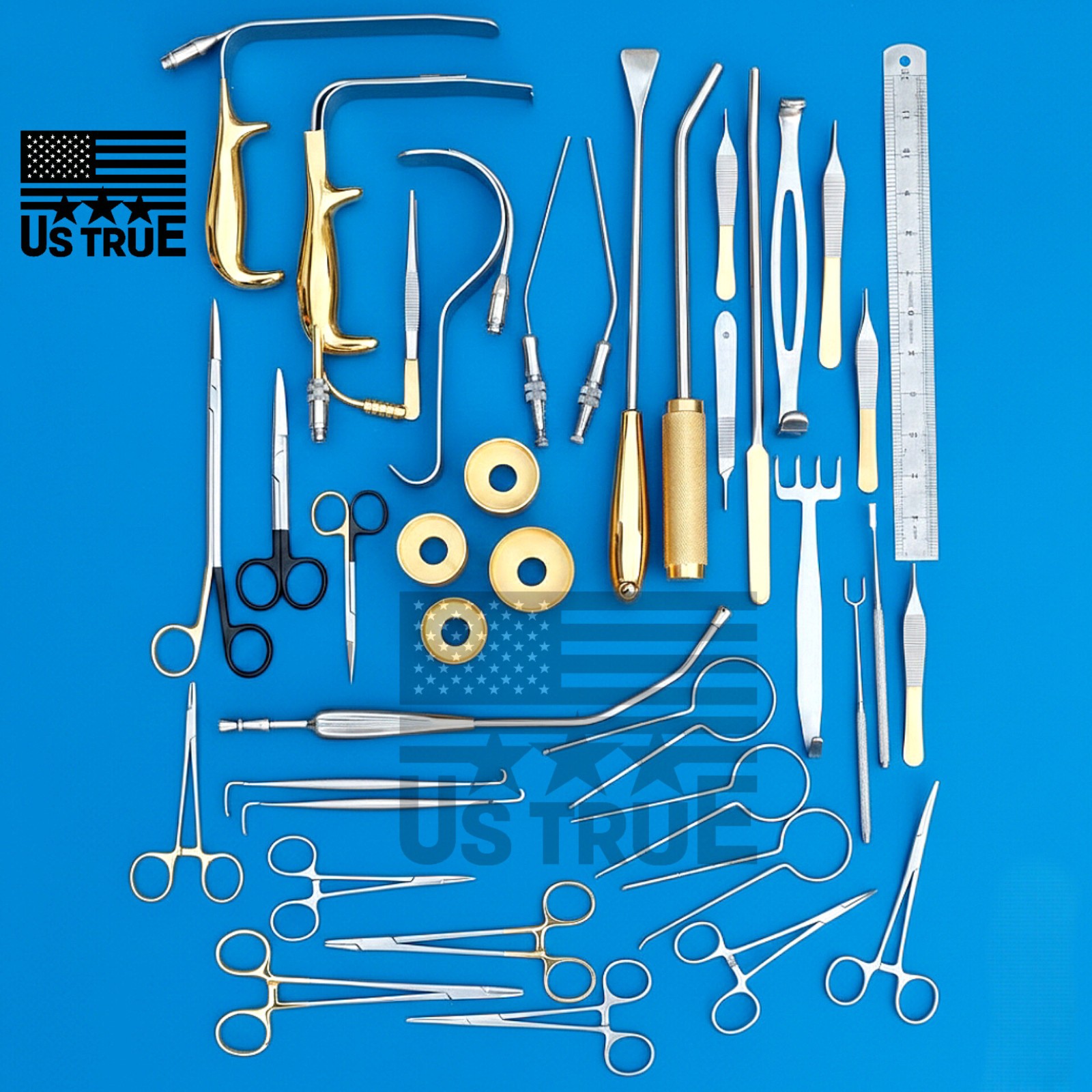 Breast Augmentation Set Of 38 Pcs Plastic Surgery Surgical Instruments