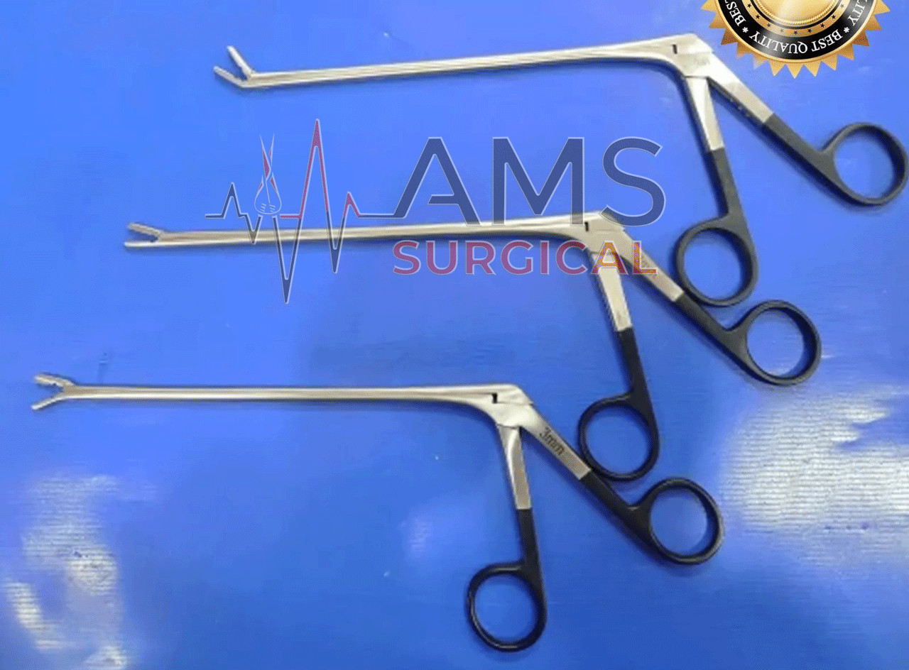 3 Pcs Laminectomy Disc Forceps down,straight,up 3mm x 18cm Surgical Instruments