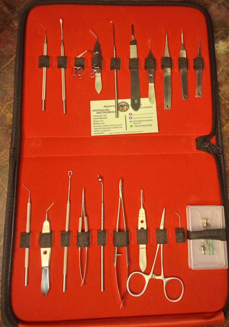 Ophthalmic Cataract Eye Micro Surgery Kit Surgical Instrument 20 SS made