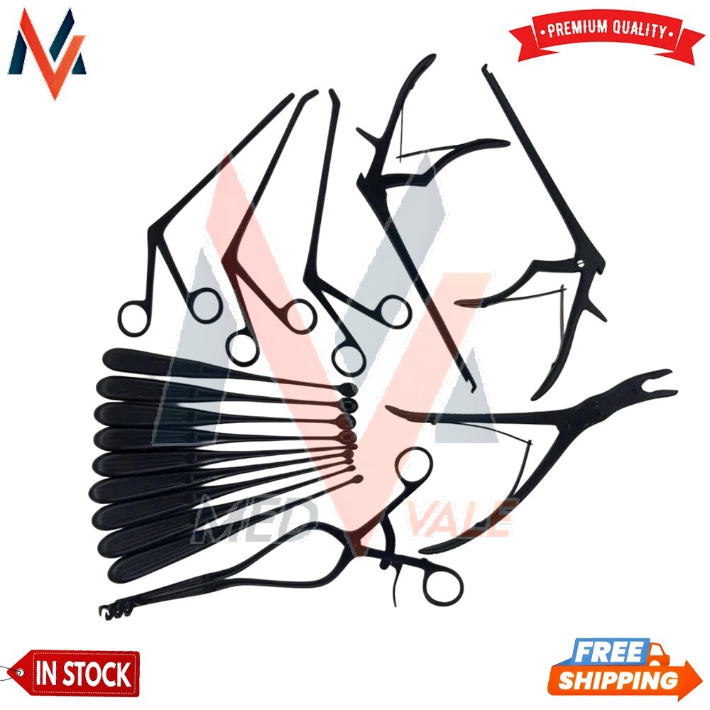 Basic Laminectomy Surgical Orthopedic Instruments Black Coated Set 16 Pcs A+