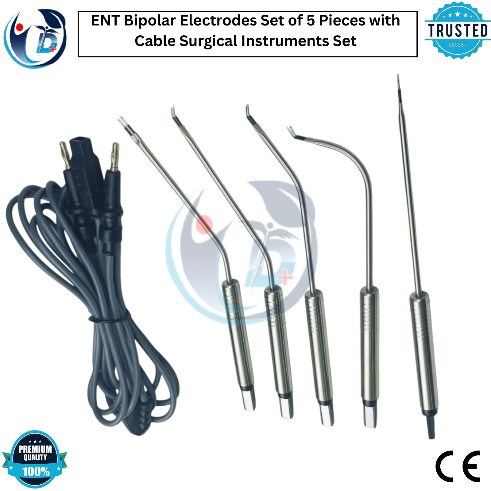 Bipolar Probe Electrodes Set Of 5 Pcs Electro Surgical Instruments