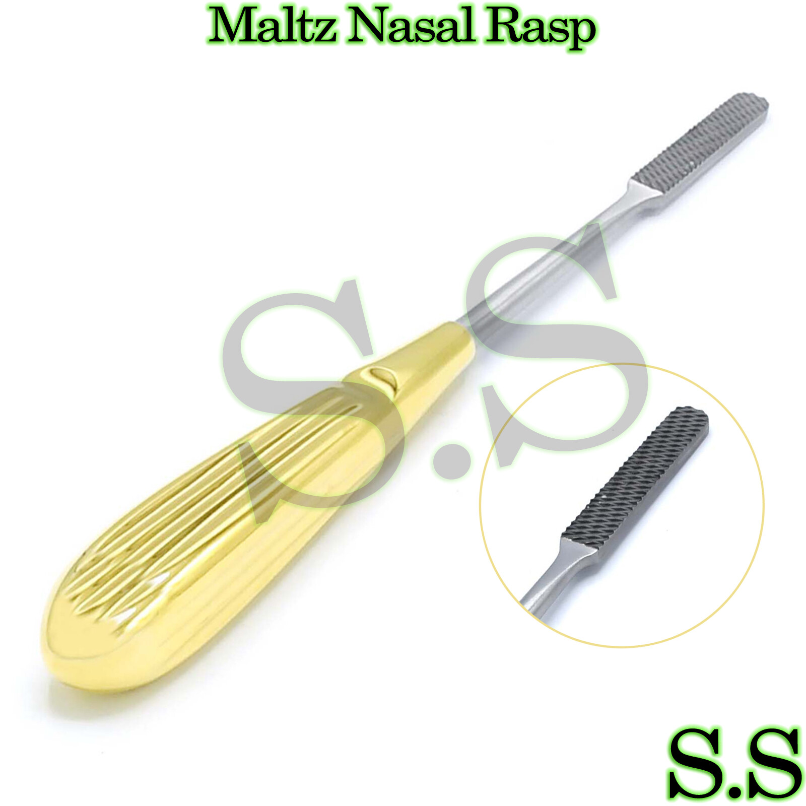 Maltz Tungsten Carbide Nasal Rasp 7.5″ Plstic Surgery Instruments OP-024
