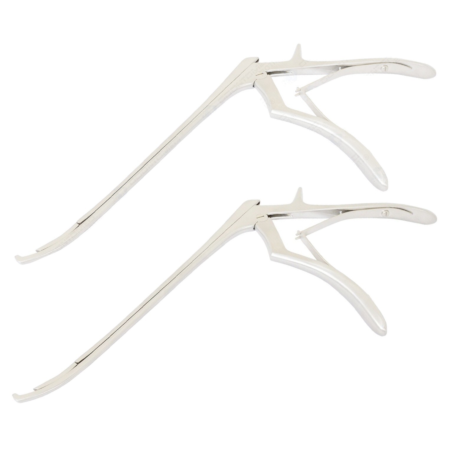 Lot Of 2 Pcs Bayonet Kerrison Rongeurs 45° Curved Up 2mm+3mm Surgical Inst