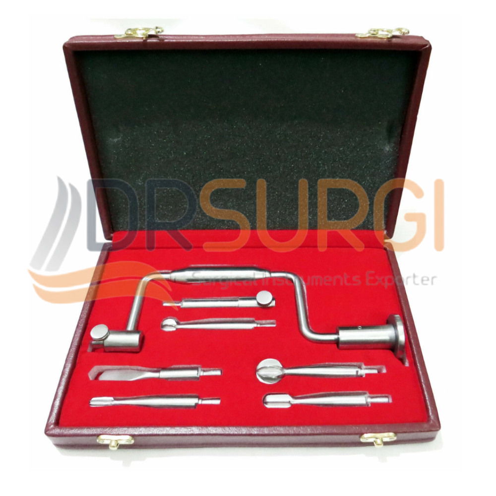 Hudson Brace Hand Drill Set 7 PCS With Box Surgical Orthopedic Instruments