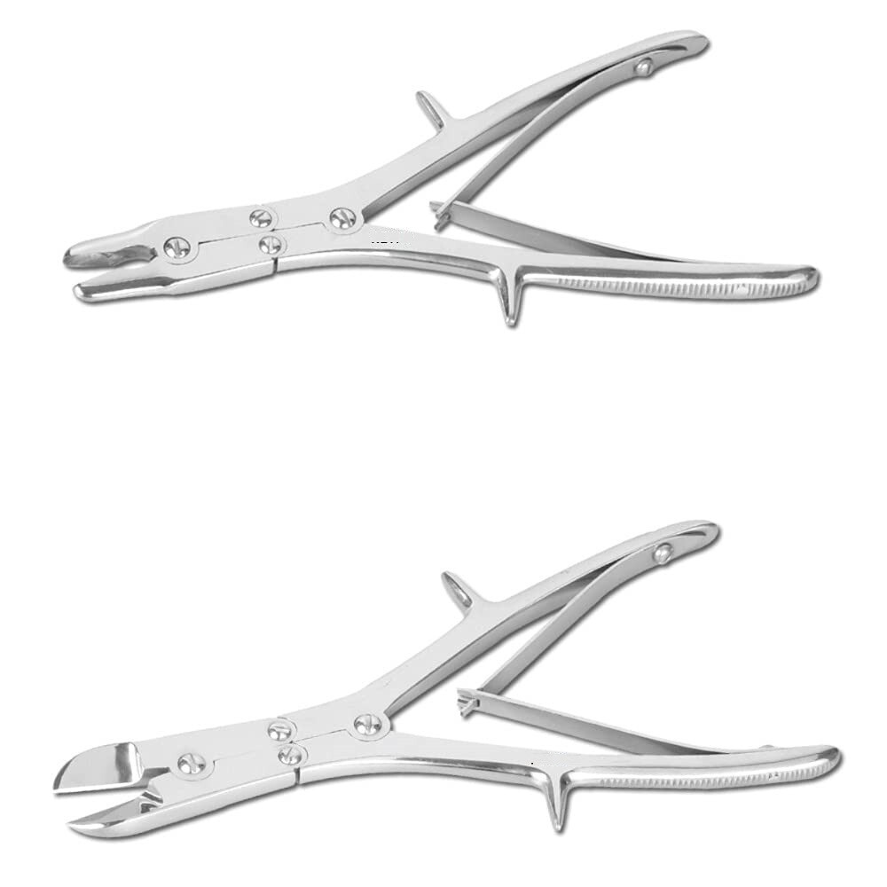 Bone Cutter and Bone Nibbler Rongeur Straight Double Action (CUTTER + NIBBLER)