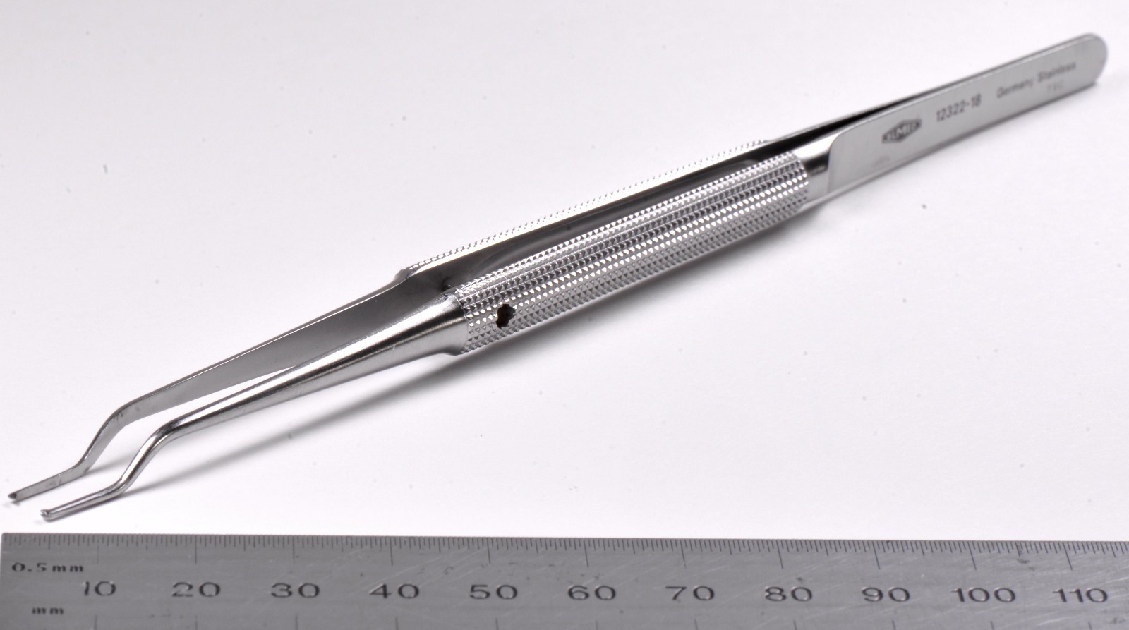 Elmed #12322-18 Bayonet Tissue Forceps 7″ Surgical 1×2 Teeth Germany Stainless