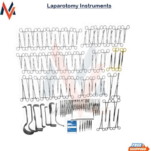 New 108-Pcs Set Laparotomy Instruments MedicalSurgical Abdominal Surgery Kit