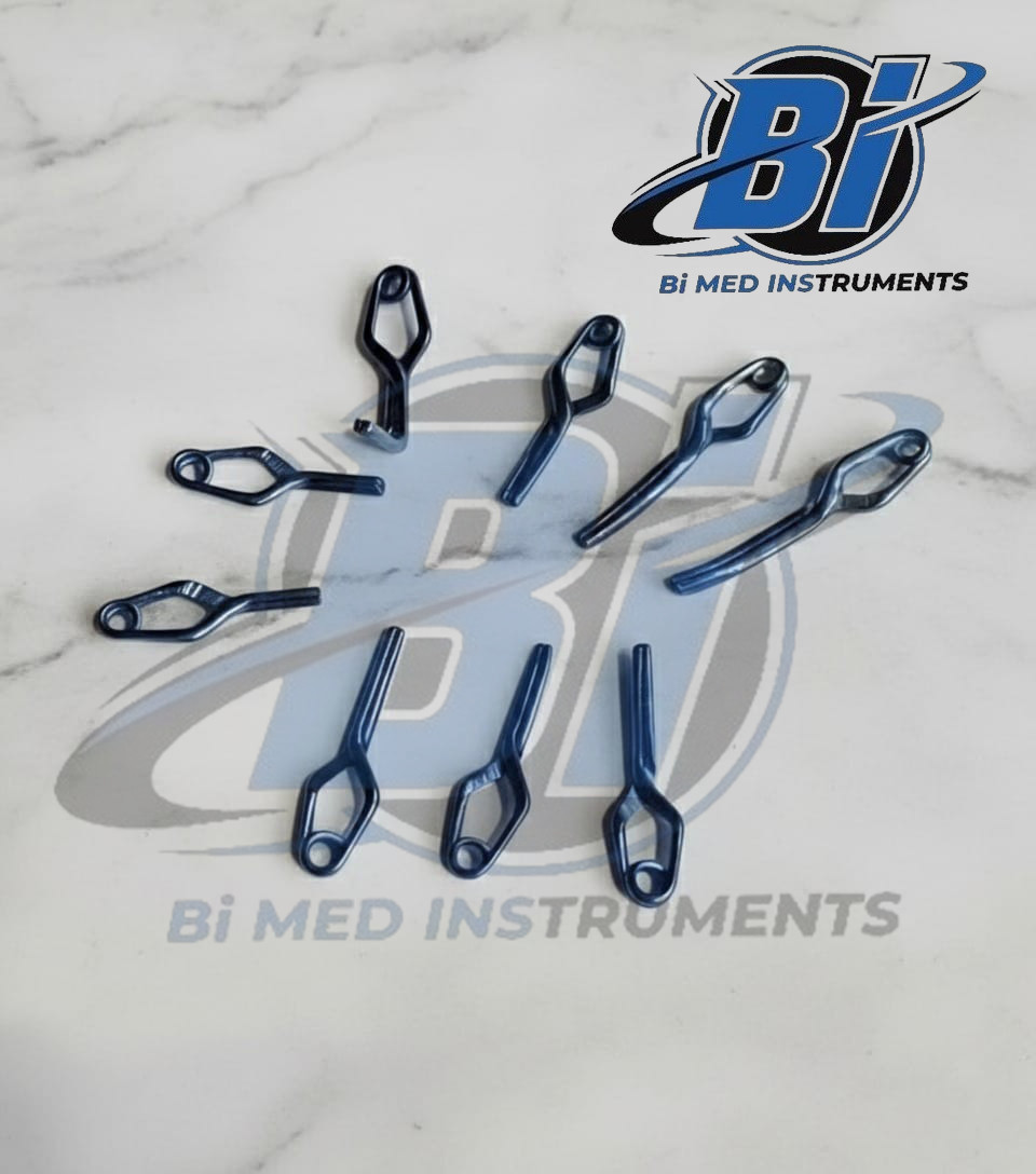 YASARGIL Aneurysm Clips Neurosurgery Instruments 10 PCs Titanium Premium Quality