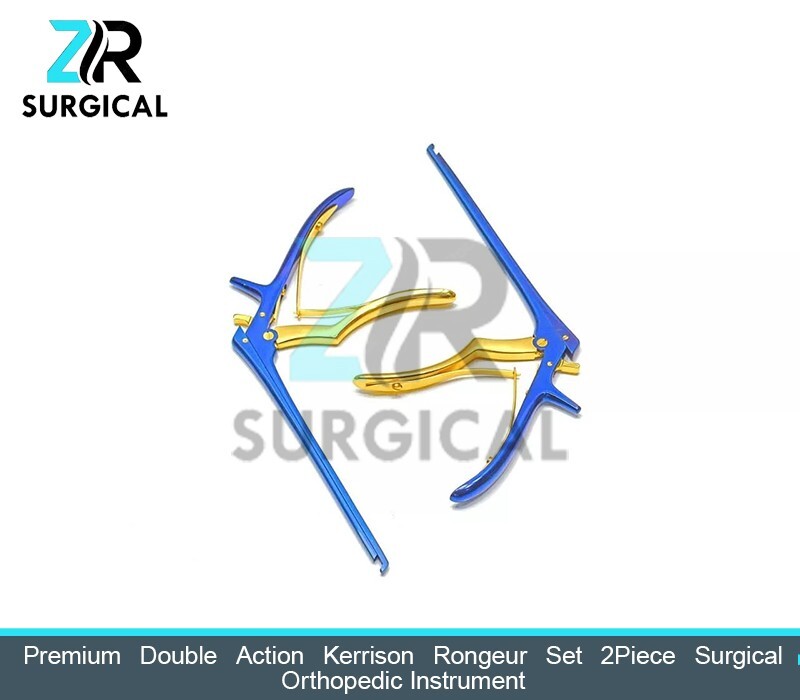 Premium Double Action Kerrison Rongeur Set 2Piece Surgical Orthopedic Instrument