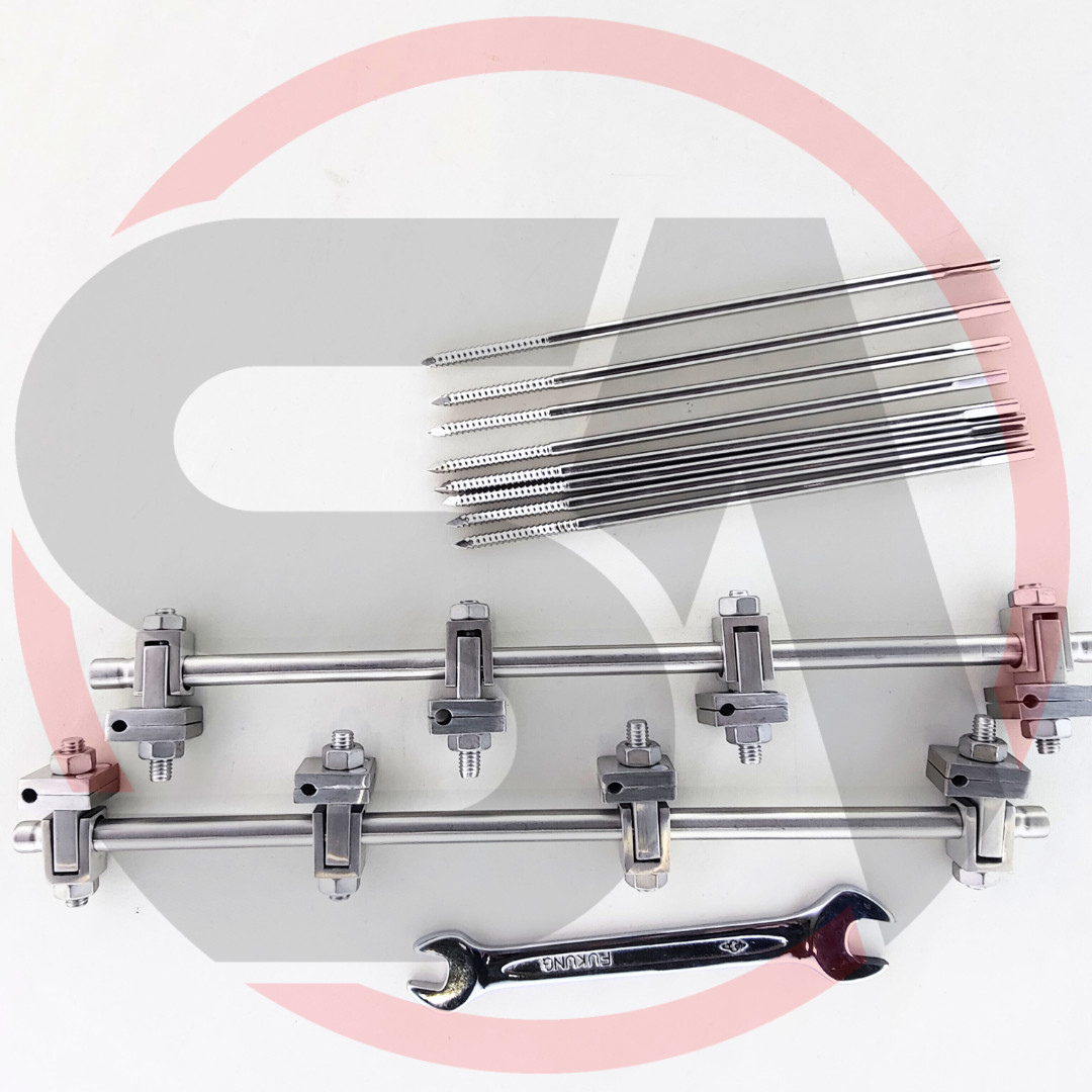 External Fixator 3.5mm A.O Mini Clamps & Pins Veterinary Surgical Instrument Set