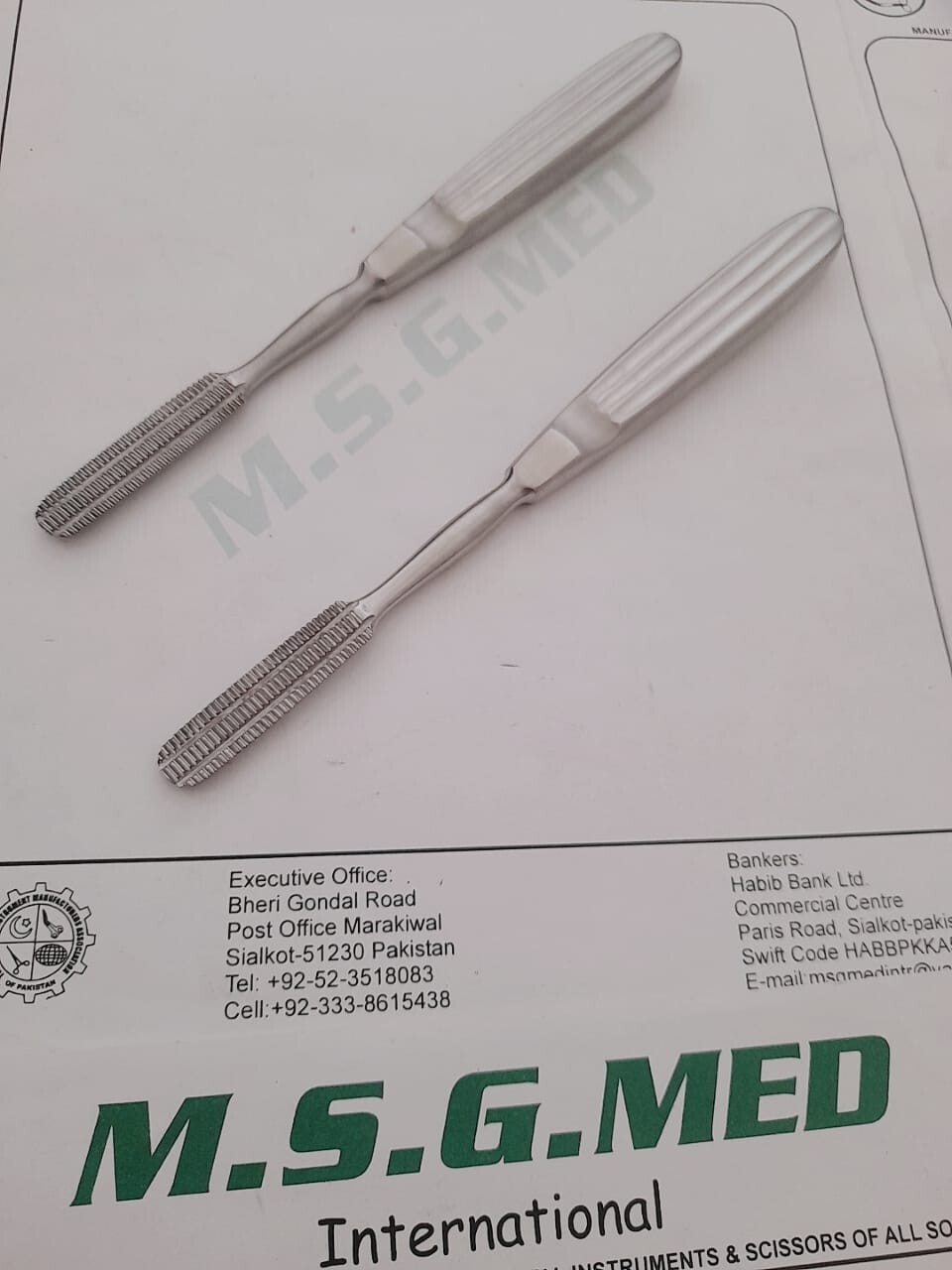 Hospital Surgery Tools, Surgical Rasp Stainless Steel Set Of 2PCS