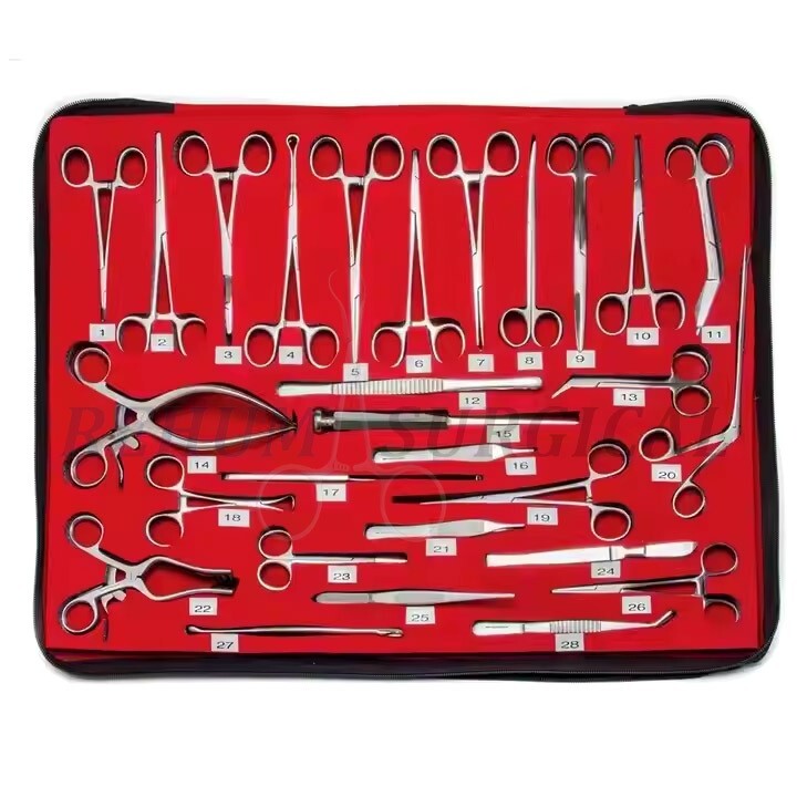 Hernia Instruments Set 28 Pieces Surgery Instrument Sets German Stainless Steel