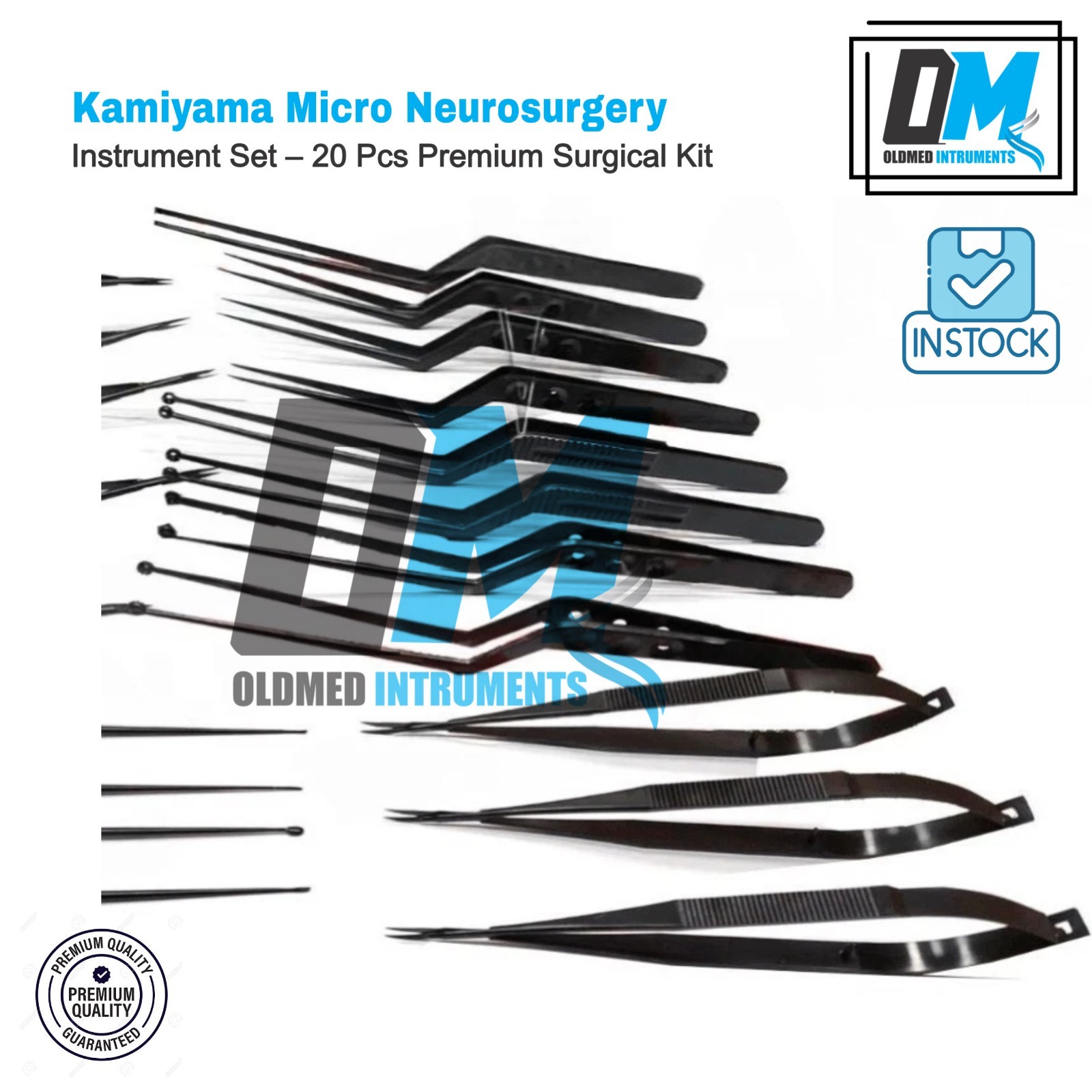 Kamiyama Micro Neuro Surgery Instruments Set 20 Pcs Surgical Instruments