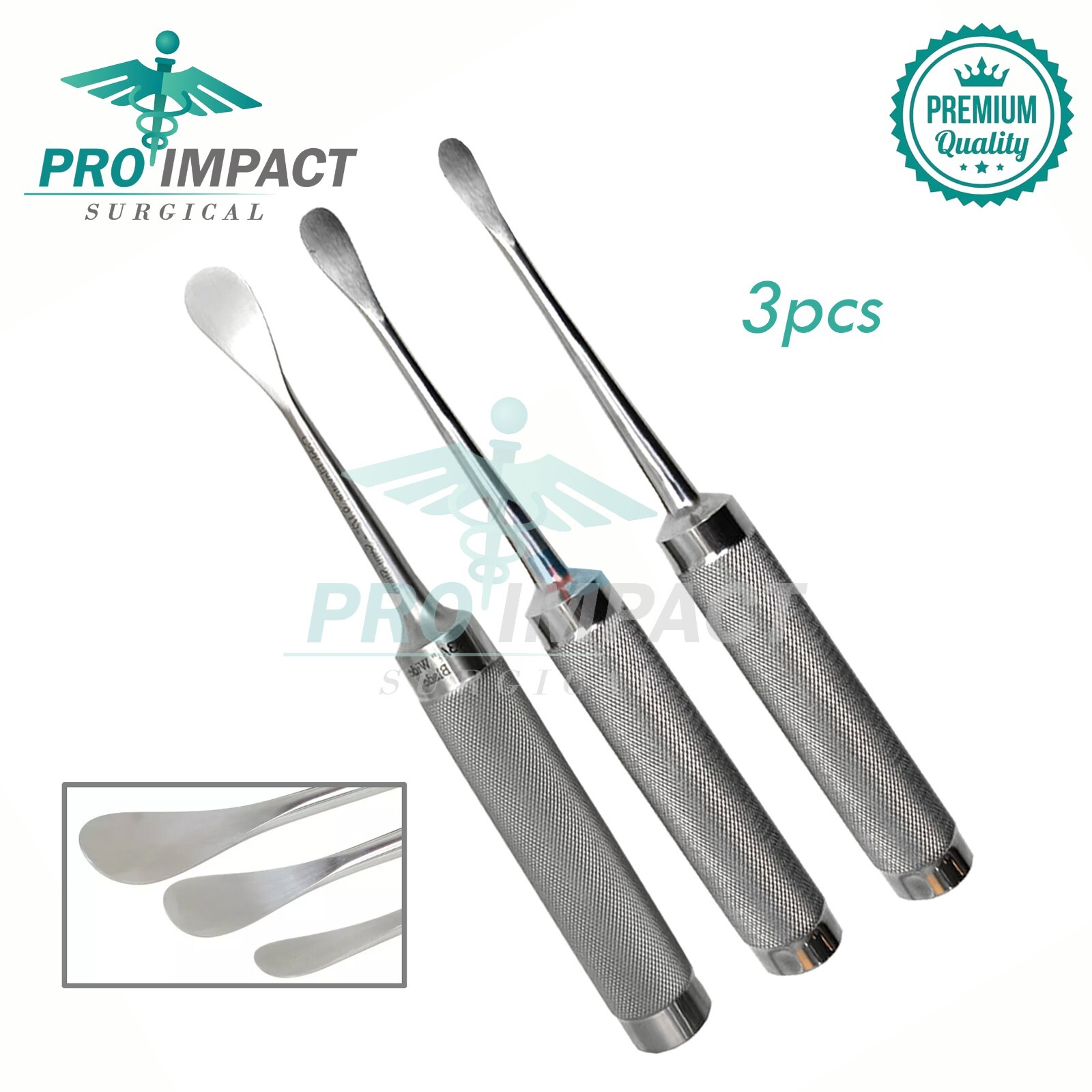 Cobb Spinal Elevators Curved Set Of 3 Orthopedic Surgical Instruments