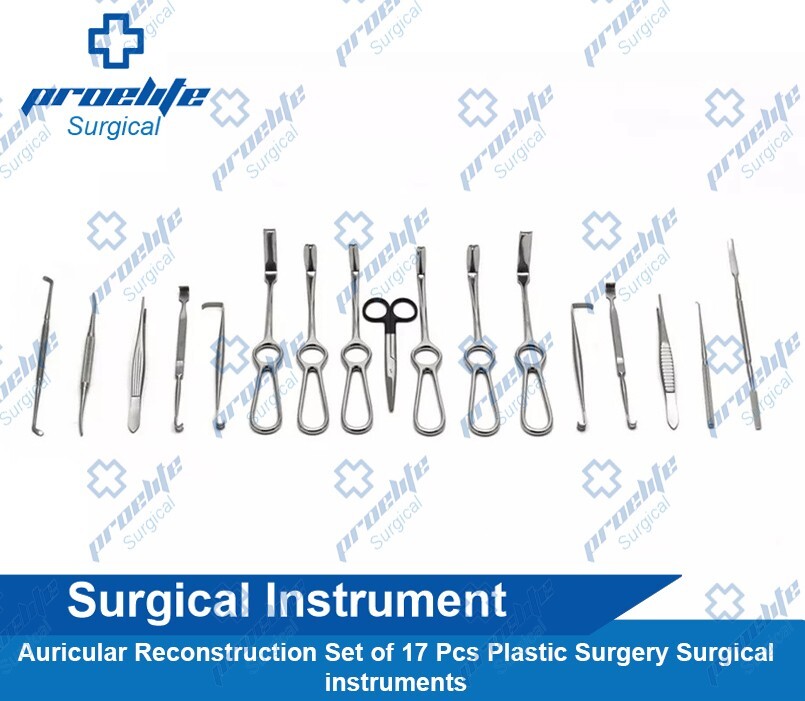 Auricular Reconstruction Set of 17 Pcs Plastic Surgery Surgical instruments