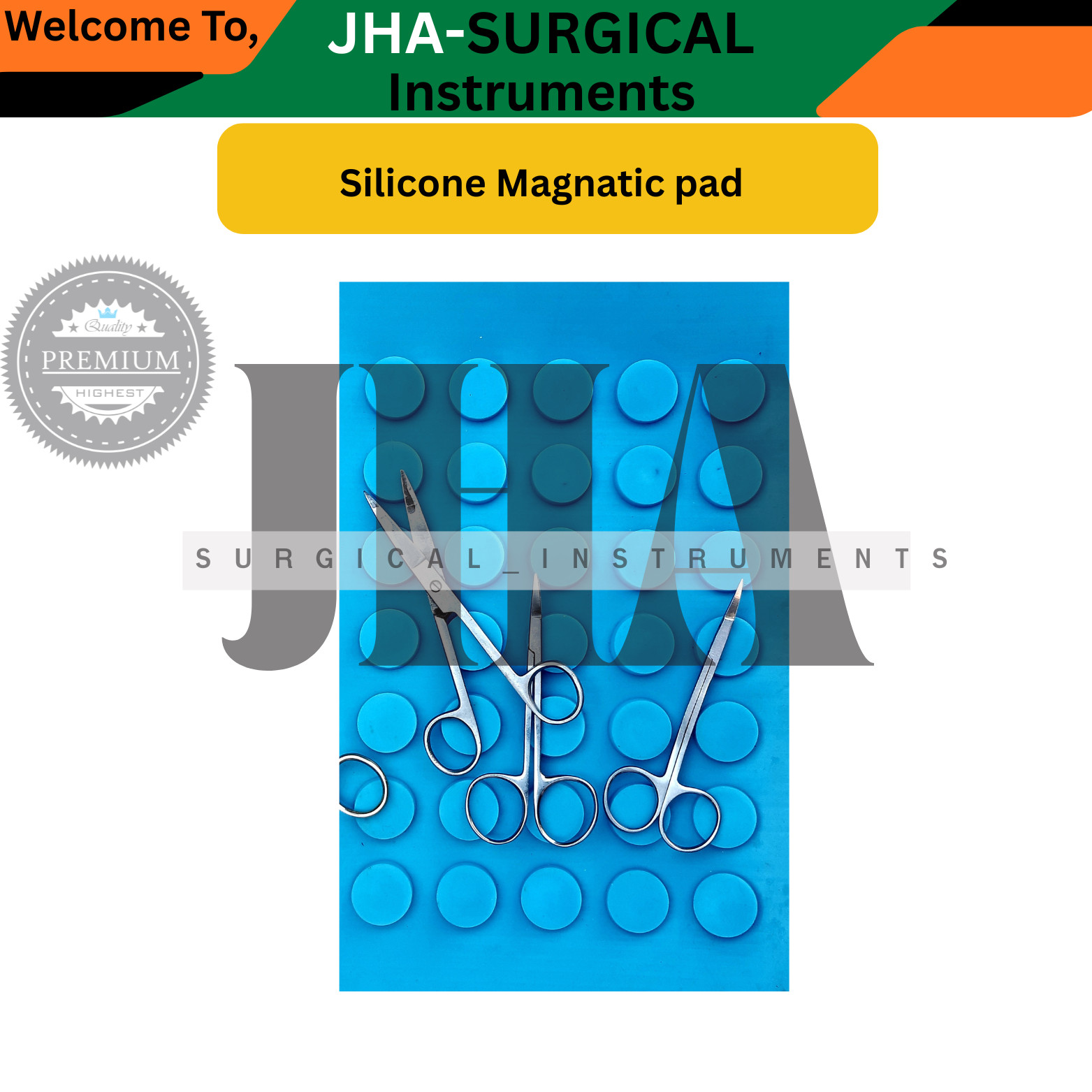 Surgical Magnetic MAT, 11″x 6″,Magnets to Instrument Firmly, MAGNETIC MAT