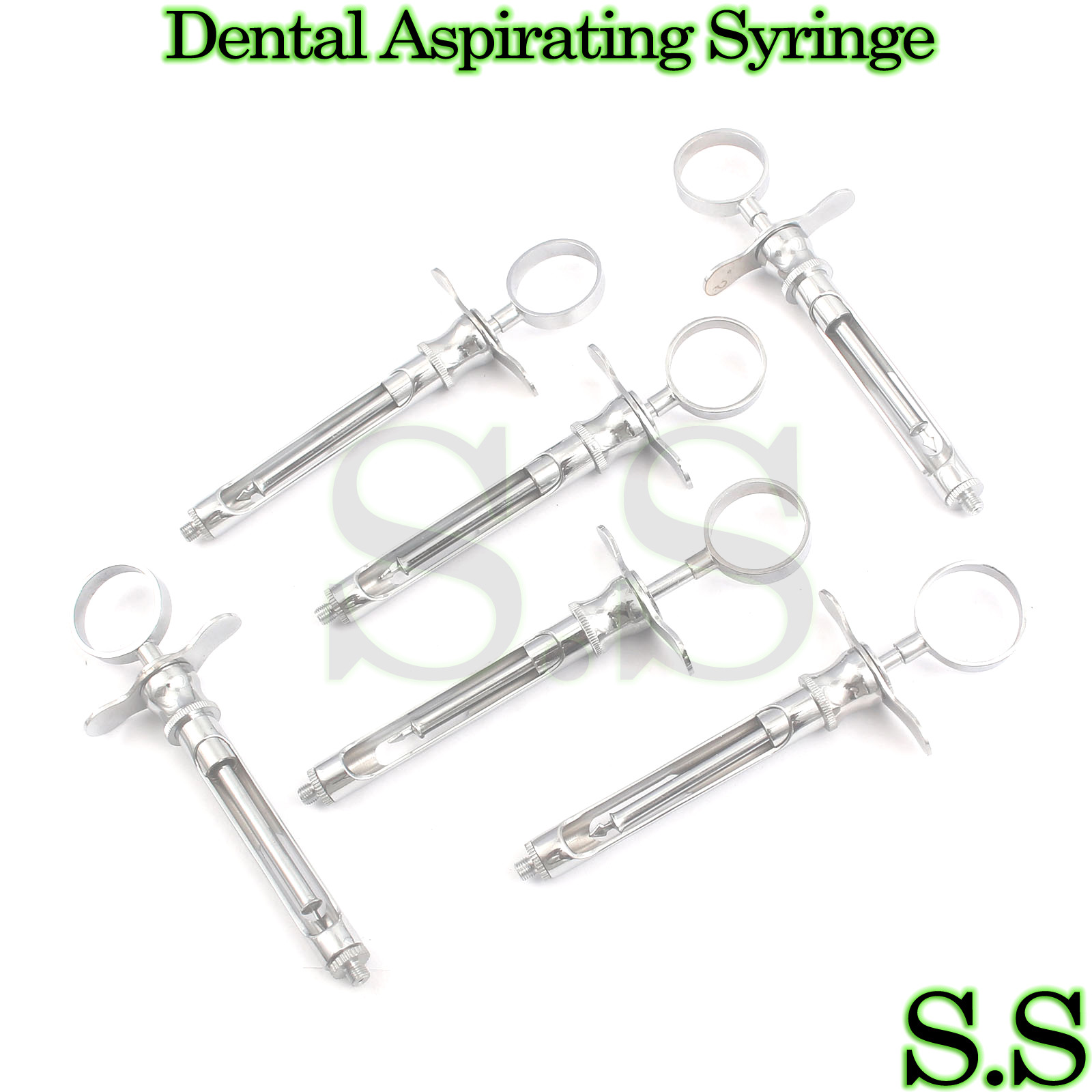 6 Dental Aspirating Syringe 2.2cc Dentist Surgical Instruments