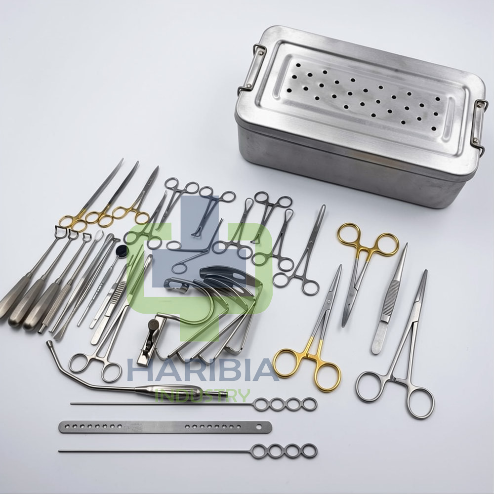 New Tonsillectomy and Adenoidectomy 30 pcs Set Surgical Instruments Kit with Box