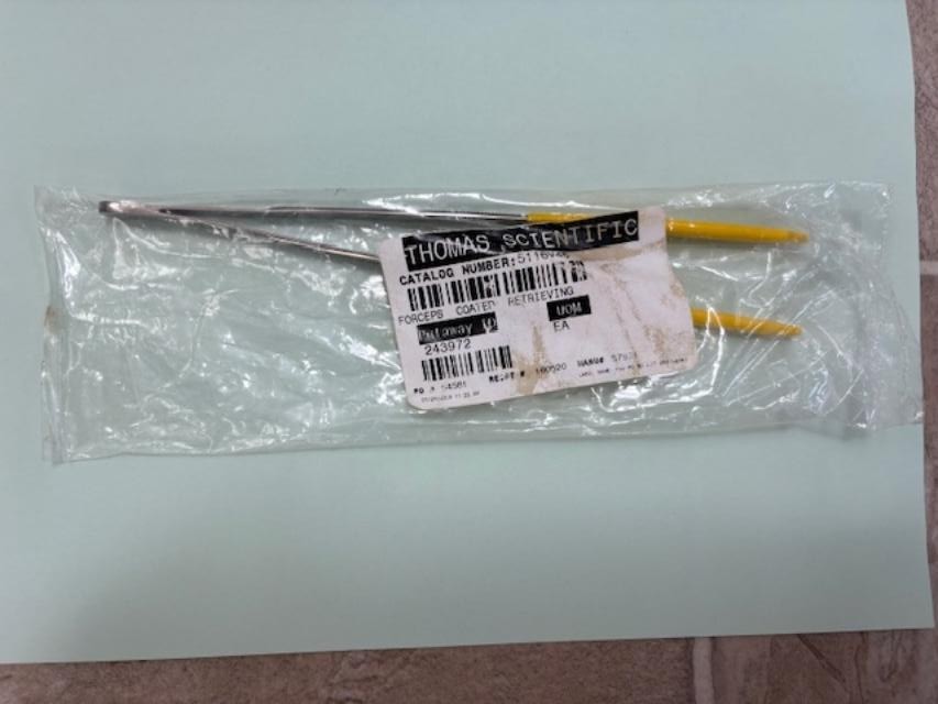 Sealed Thomas Scientific Coated Forceps 8″ Straight Stainless Steel + bonus