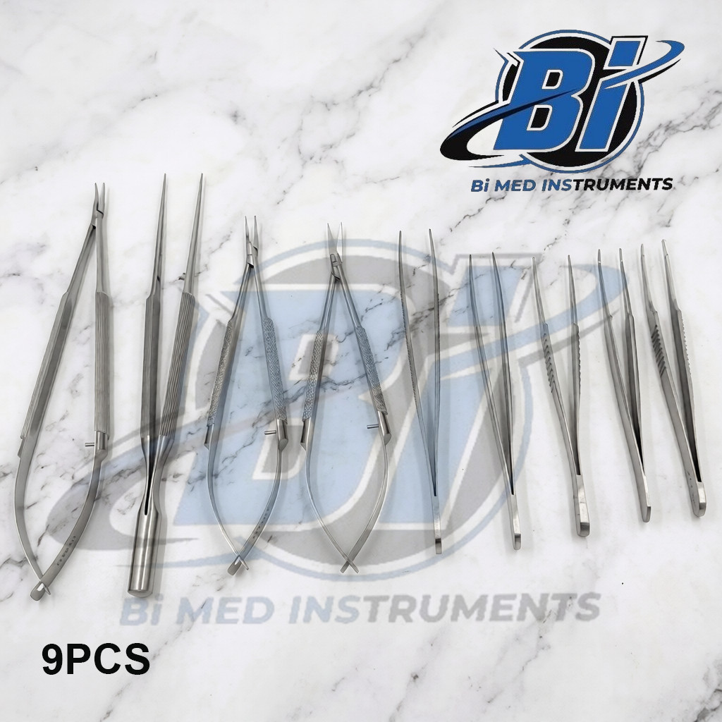 Micro Surgical Instruments Set Micro Surgery 9 Pcs Set