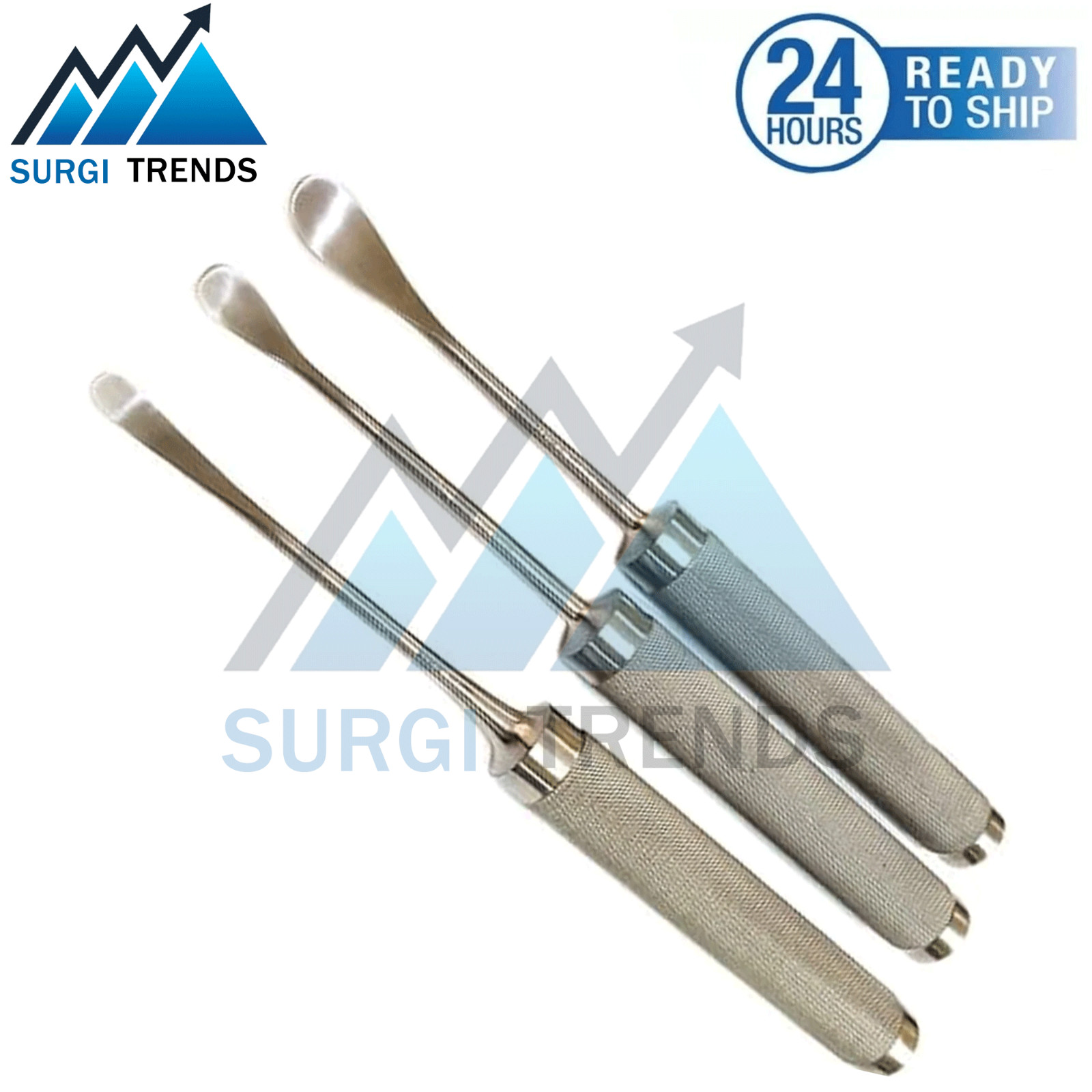 Cobb Spinal Elevators Curved Set Of 3 Orthopedic Surgical Instruments