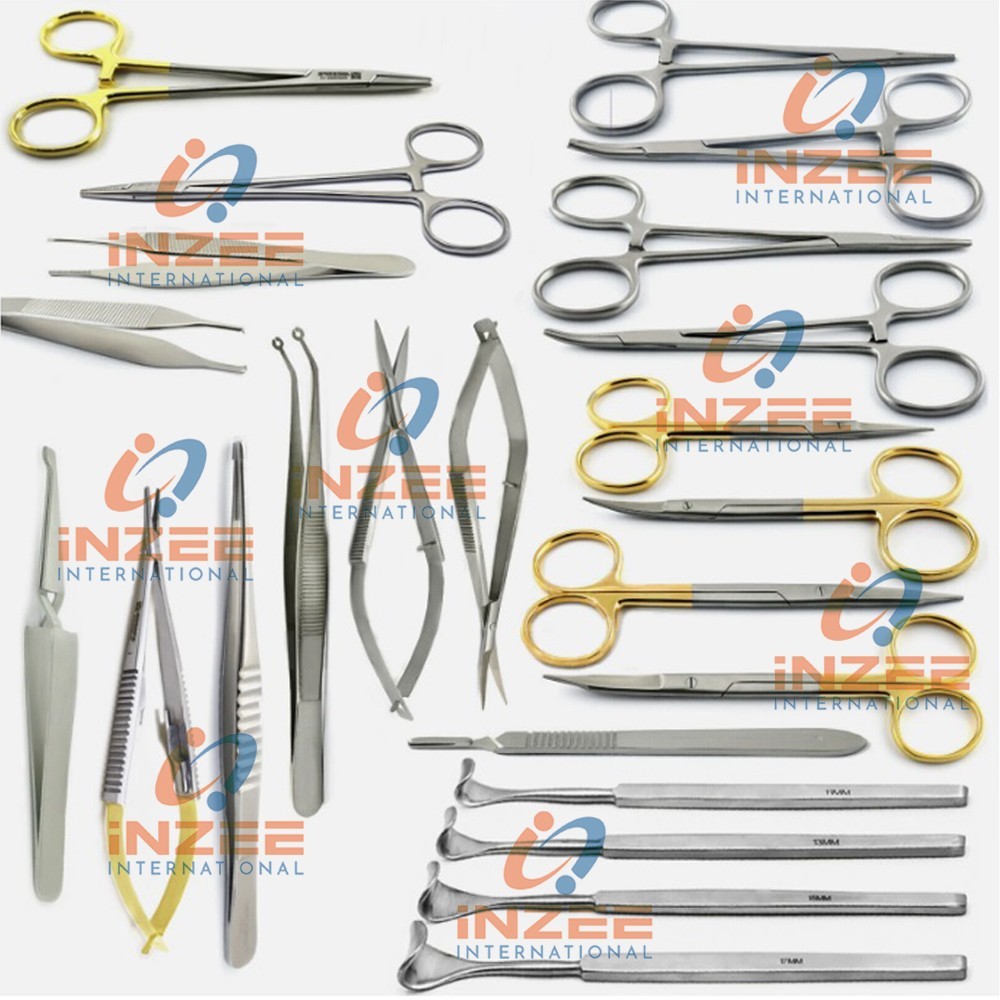 Blepharoplasty Instruments Kit Micro Eye Surgery Ophthalmic Eyelid Retractors