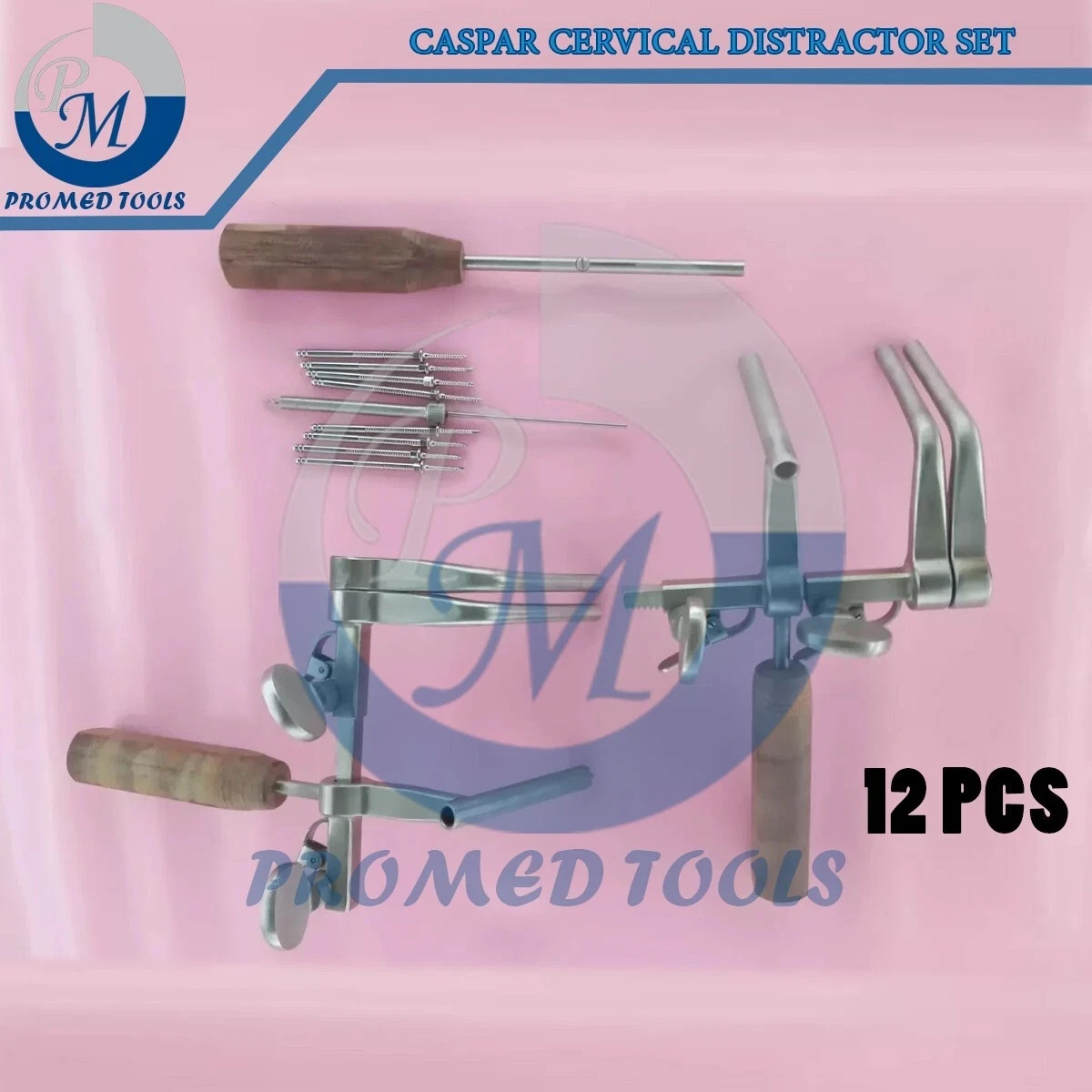 Caspar Cervical Distractor With Screws Driver Set Neurosurgical Orthopedic 12PCS