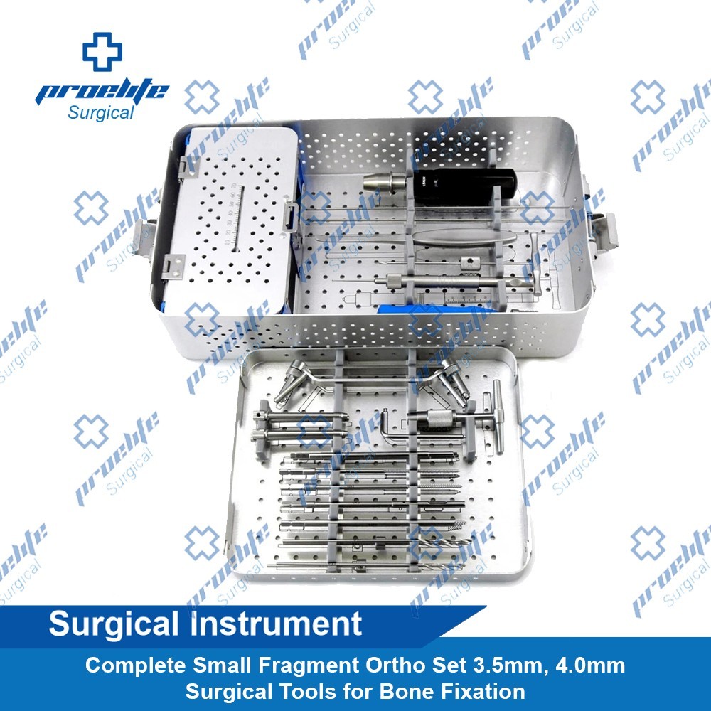 Complete Small Fragment Ortho Set 3.5mm, 4.0mm Surgical Tools for Bone Fixation