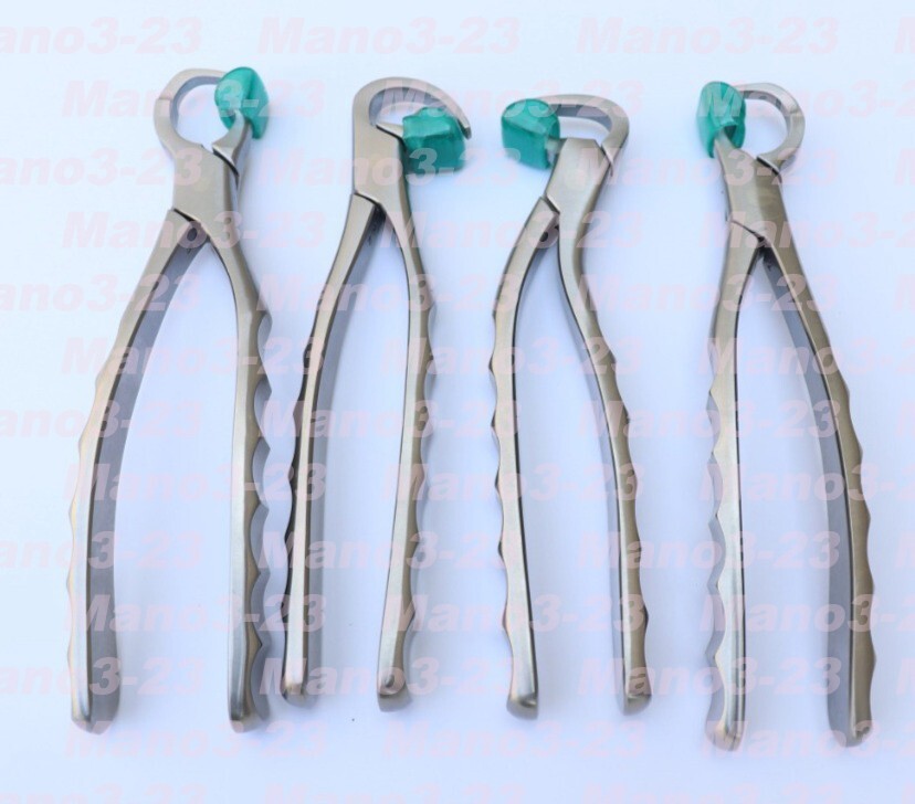 Dental Extraction Forceps Standard Series Set of 4 Pcs 40 Bumpers Free