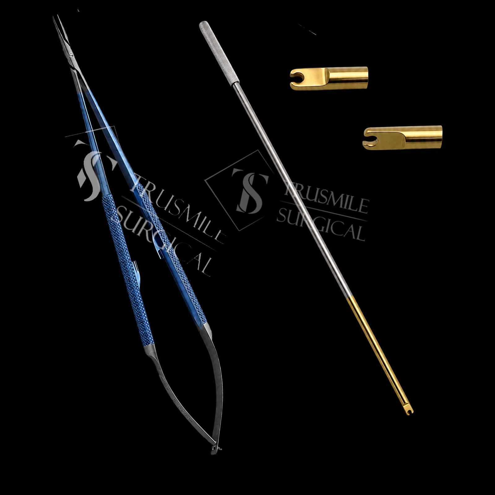 Castroviejo Titanium Needle Holder with 5mm Laparoscopic Knot Pusher