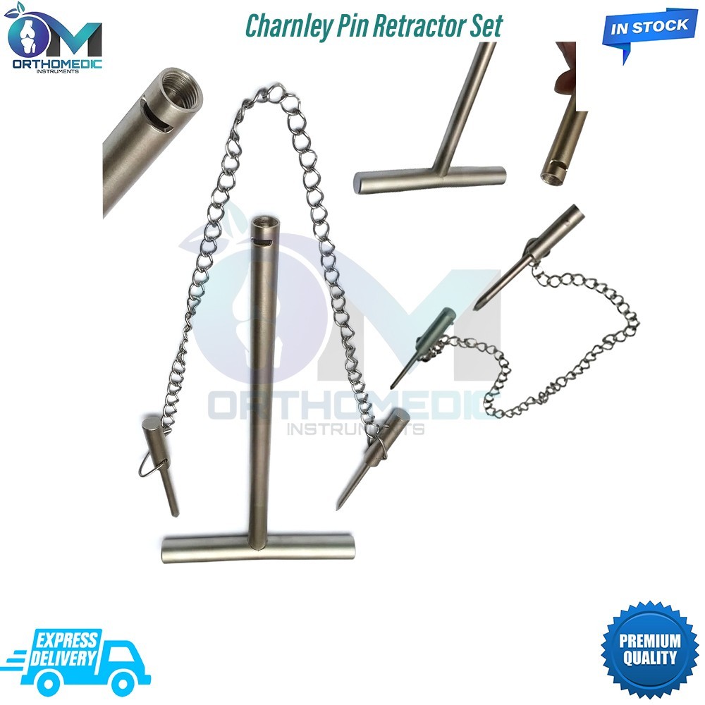 Charnley Pin Retractor Set Surgical Veterinary Orthopedic Instruments A+ Quality