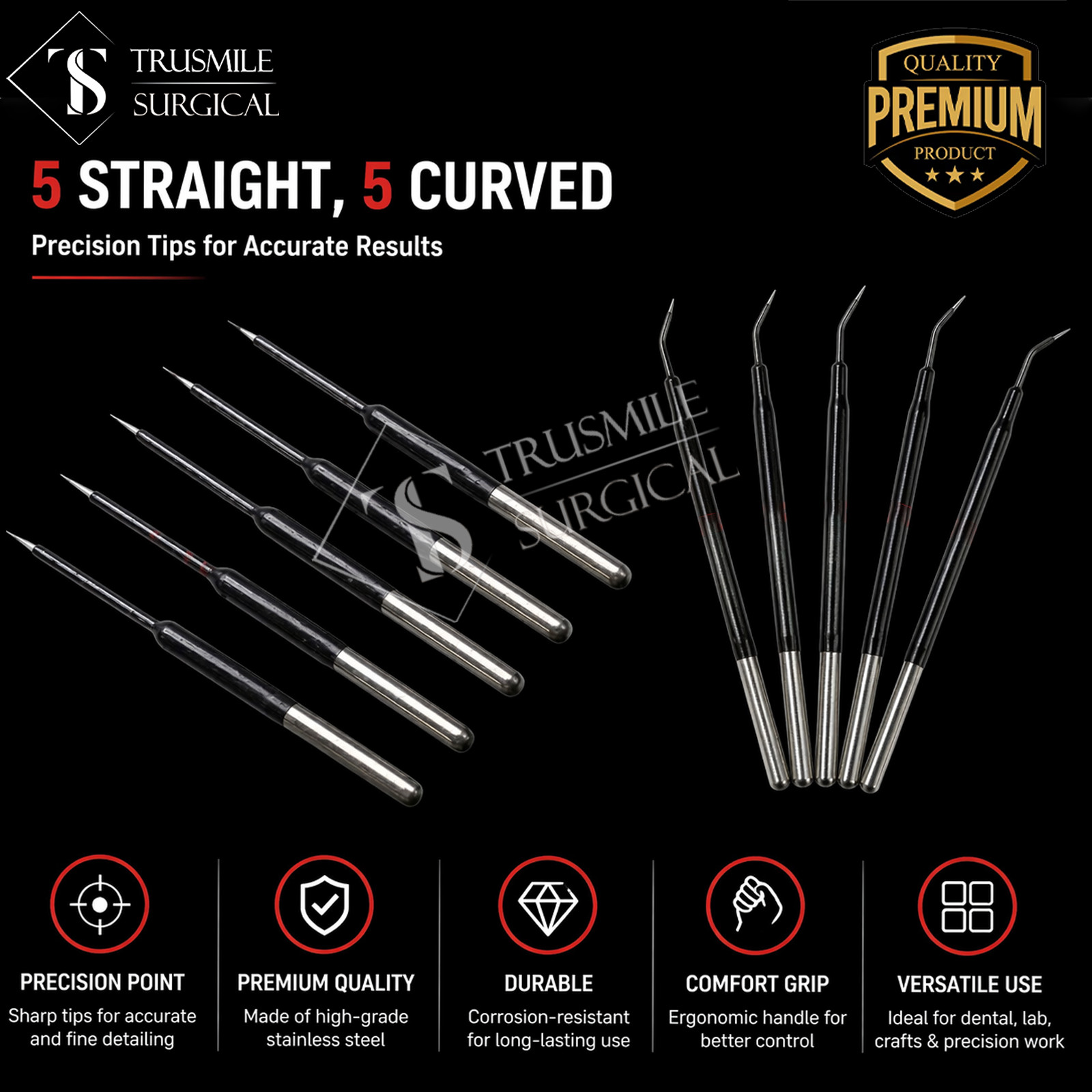 Ellman Reusable STR,CRV Needle Electrode Electrocautery Tip NonStick Tungsten