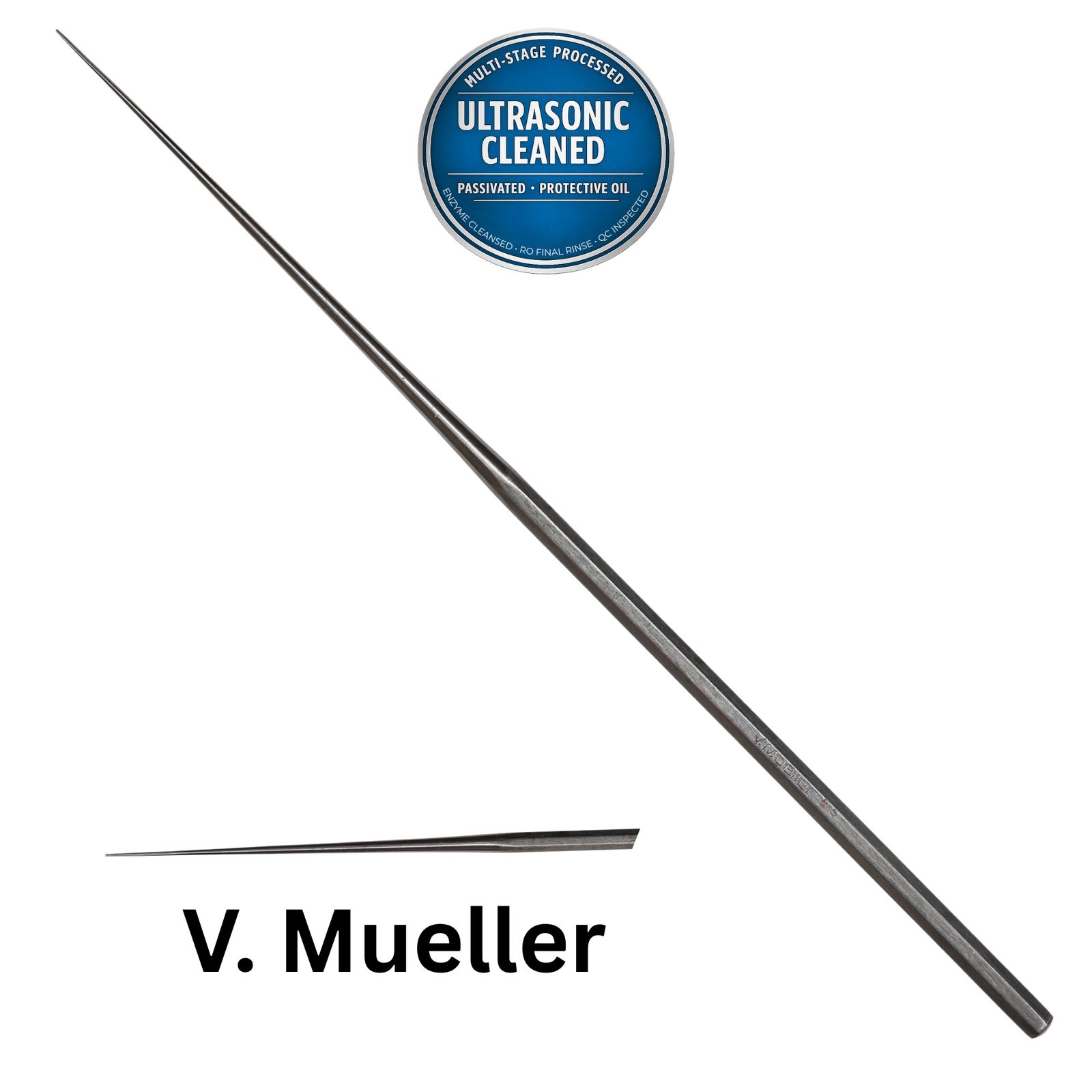 V Mueller AU15320 House Wire Guide, Straight, 0.5mm Wide Tip, 6-1/2in