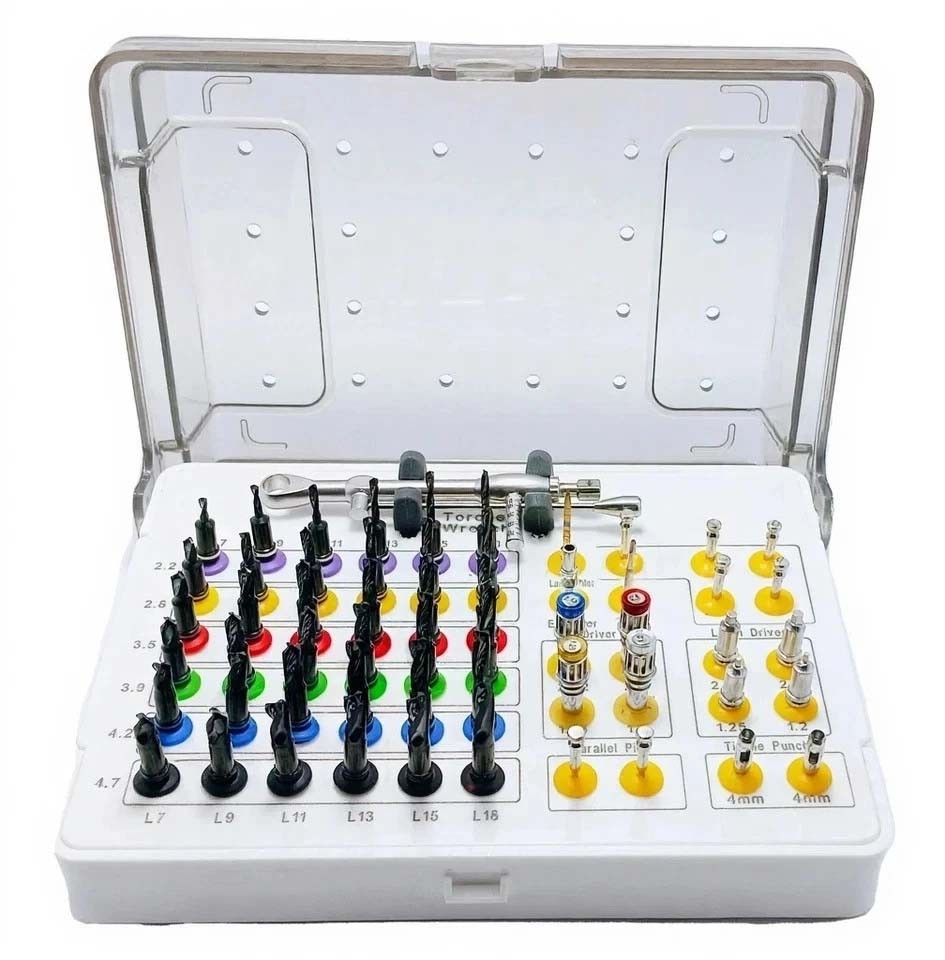 55 Pcs Fully Guided Drills Set Universal Dental Implant Guide & Positioning Kit