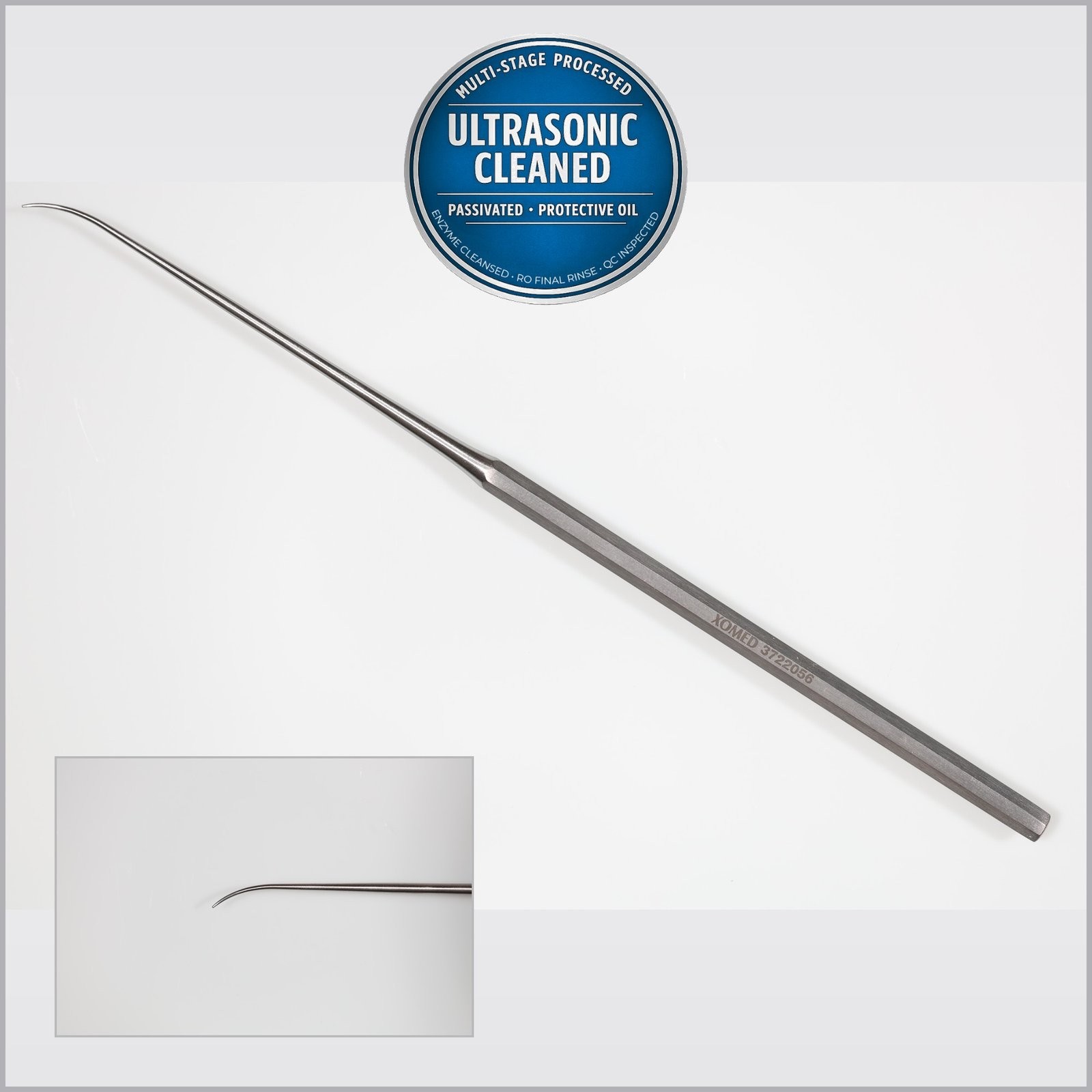 Xomed 3722056 House-Wiet Surgical Needle, Curved, Dull, 6in
