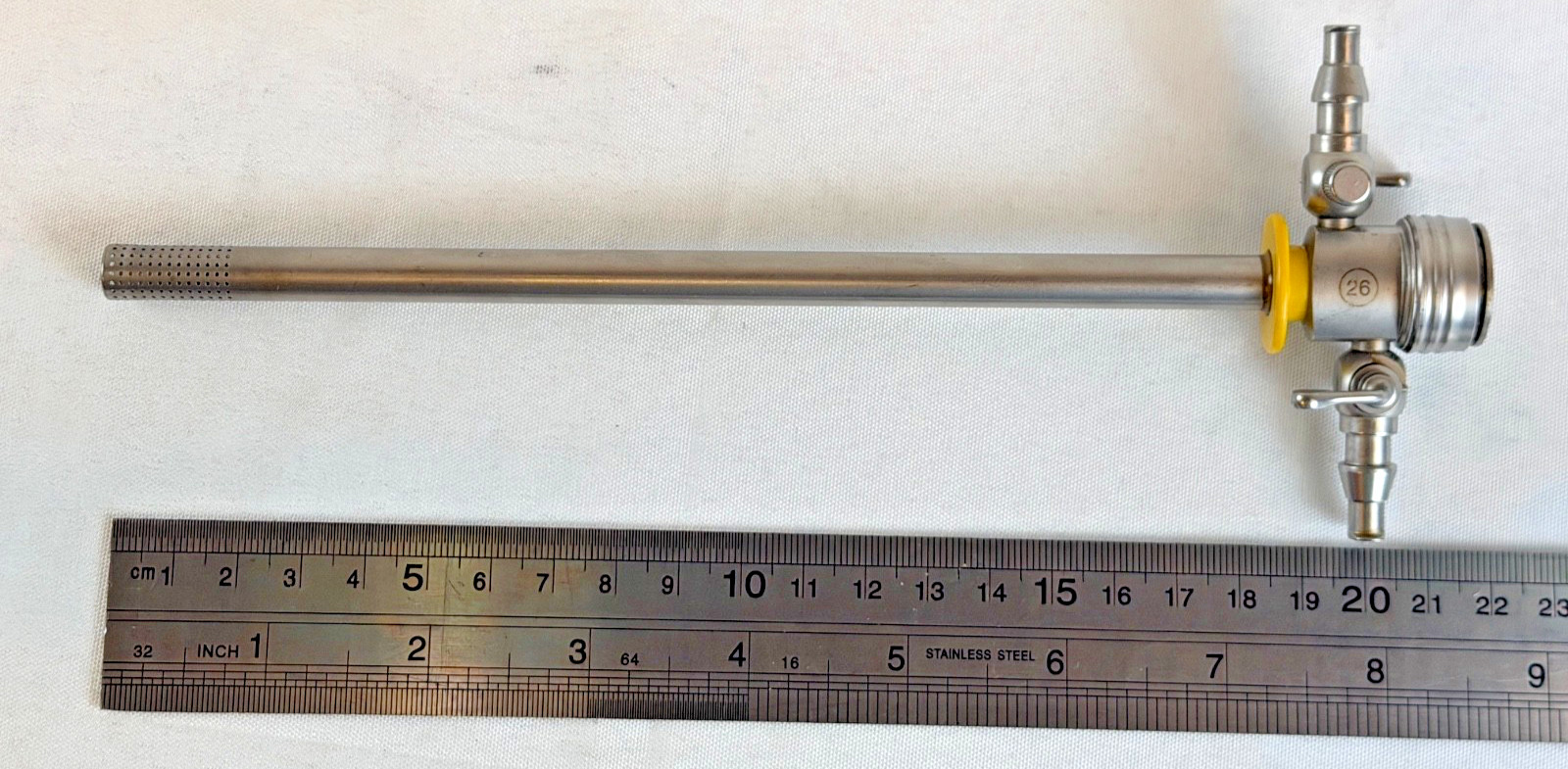 Karl Storz 27050SC 26Fr Continuous Flow Resectoscope Outer Sheath Yellow Urology