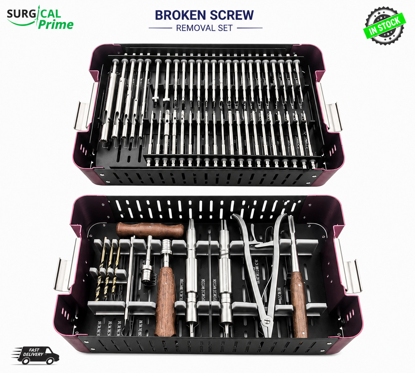 56pcs/set Orthopedics Screwdriver Screw Extractor set Screw Broken Removal tools