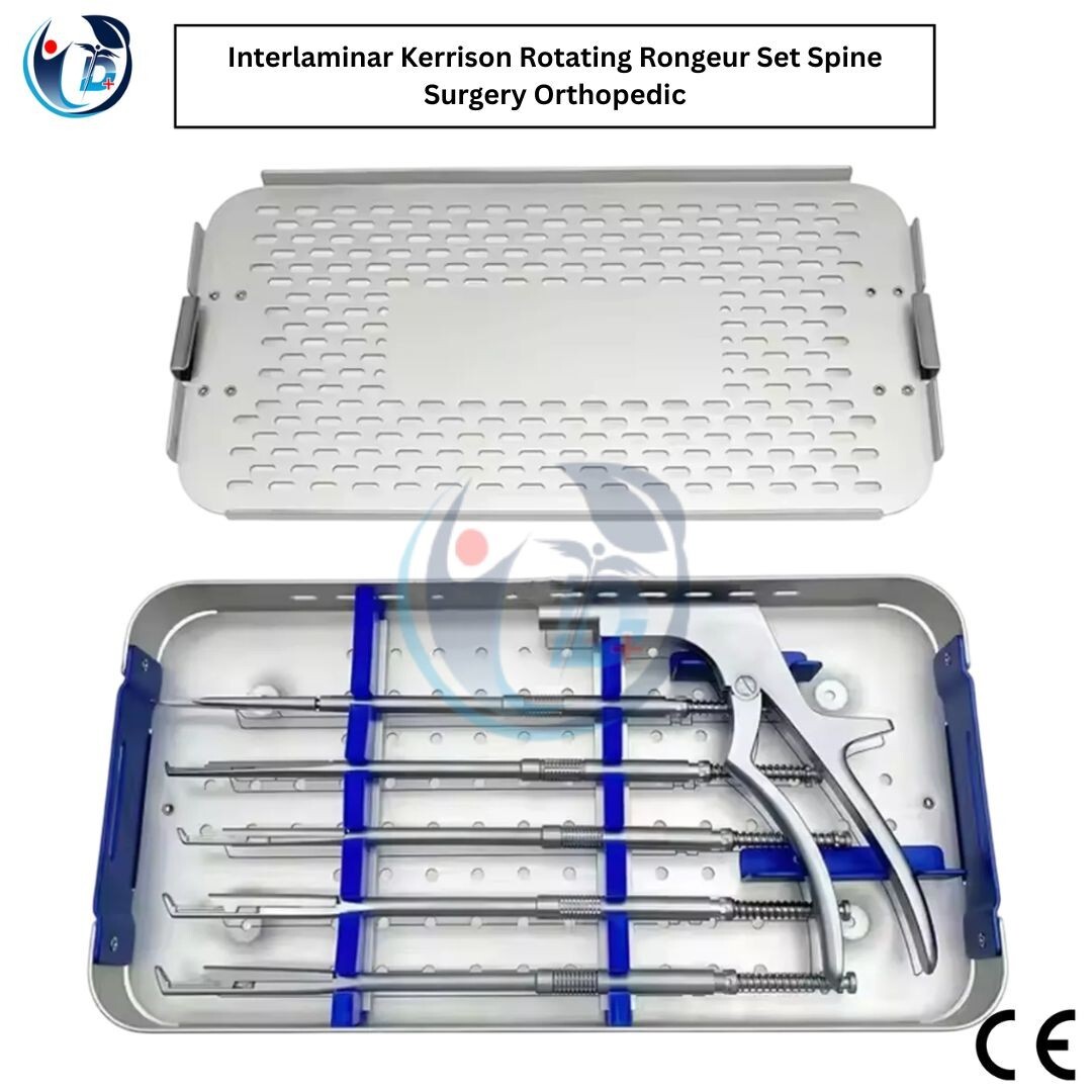 Interlaminar Kerrison Rotating Rongeur Set Spine Surgery Orthopedic Instruments