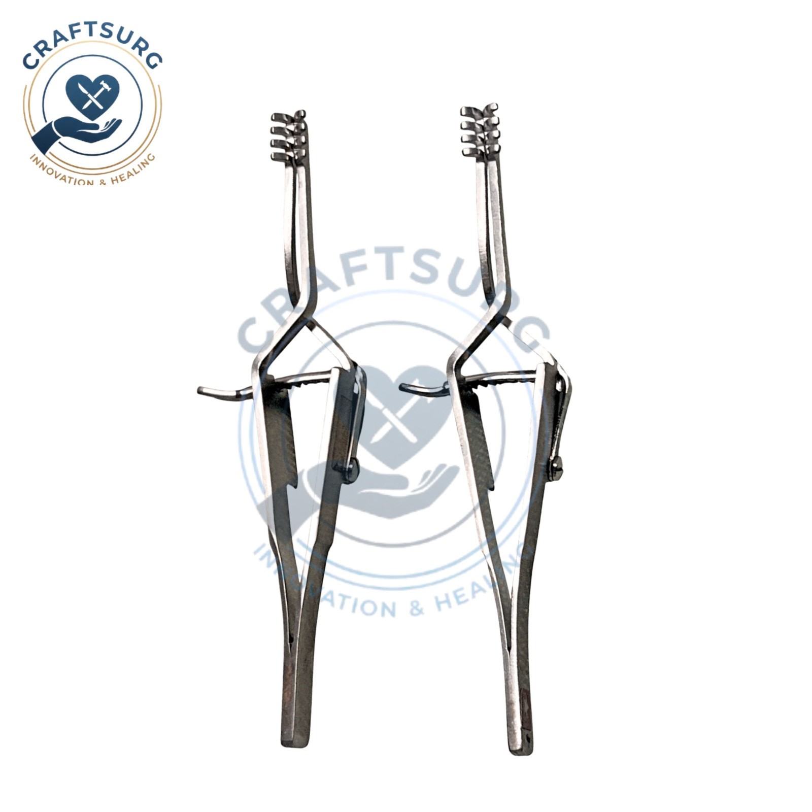 Cross Action Heiss Retractor 4 4X4 Blunt Ends Surgical Instrument 2pcs