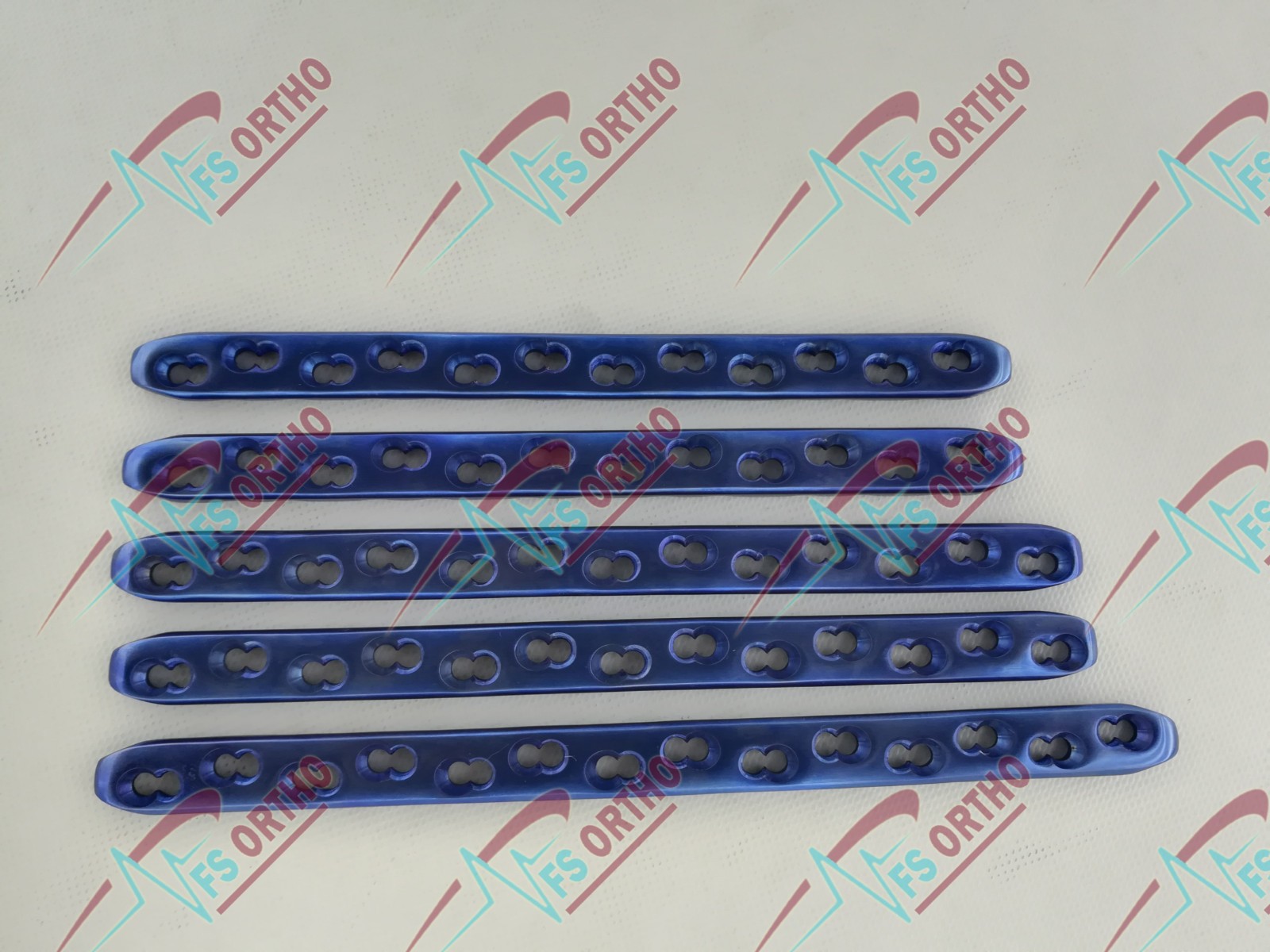 Locking 5mm Broad Plate 12 to 24 Holes & 5mm LCP screw(54 Pcs) Titanium G5