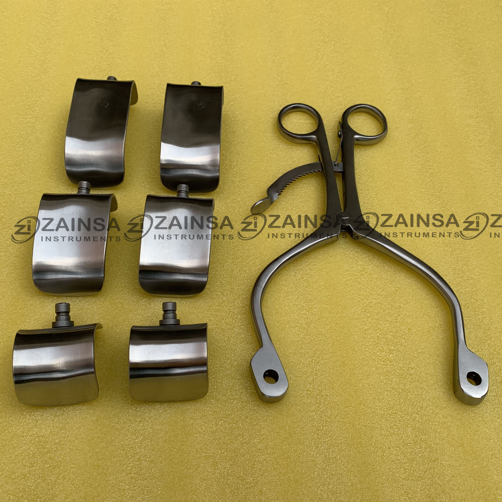 Kolbel Retractor Complete Set With 6 Blades, Shoulder Retractor German Surgical