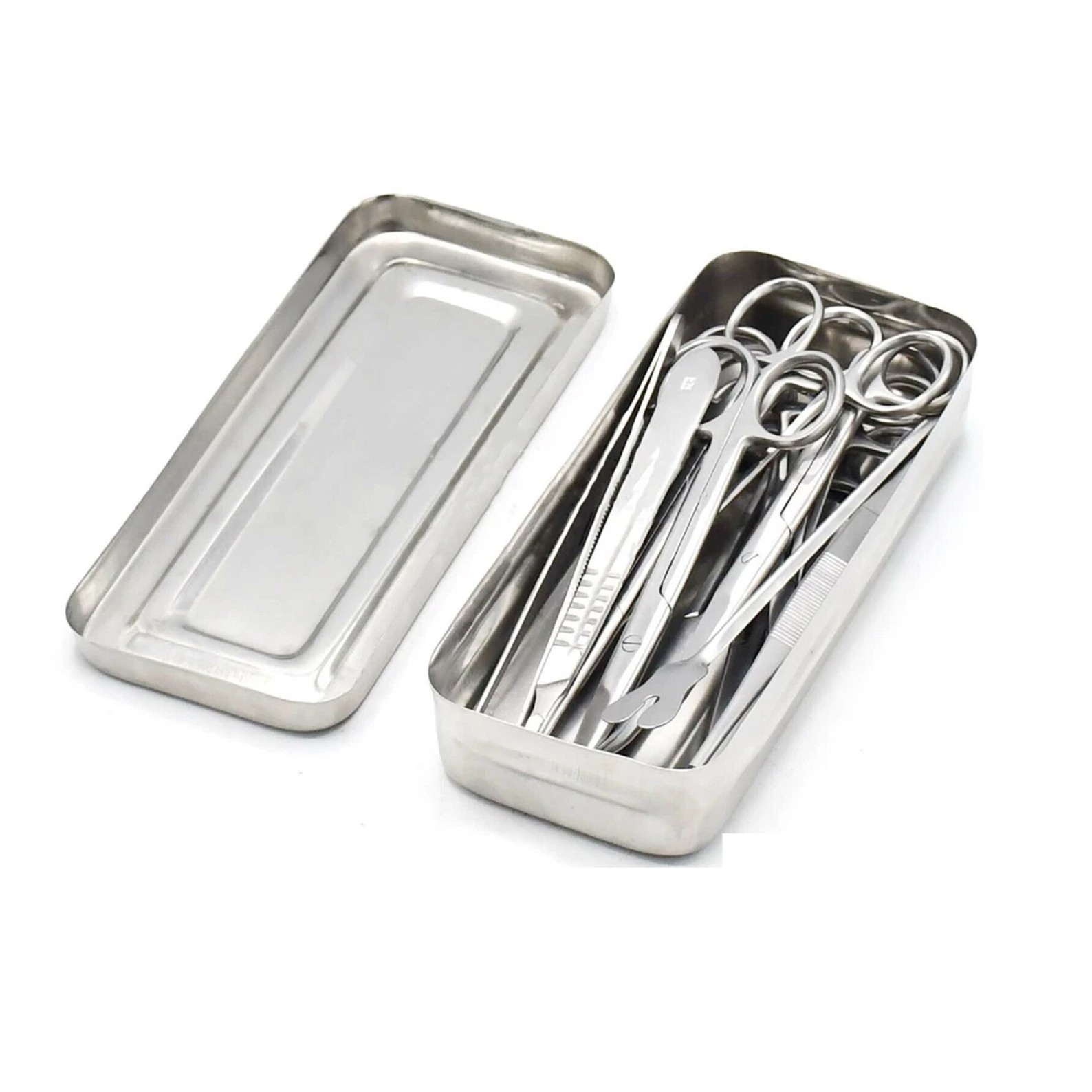 2 Set 26 Pieces Basic Minor Surgery Kit-With Steel Box-Surgical Instruments