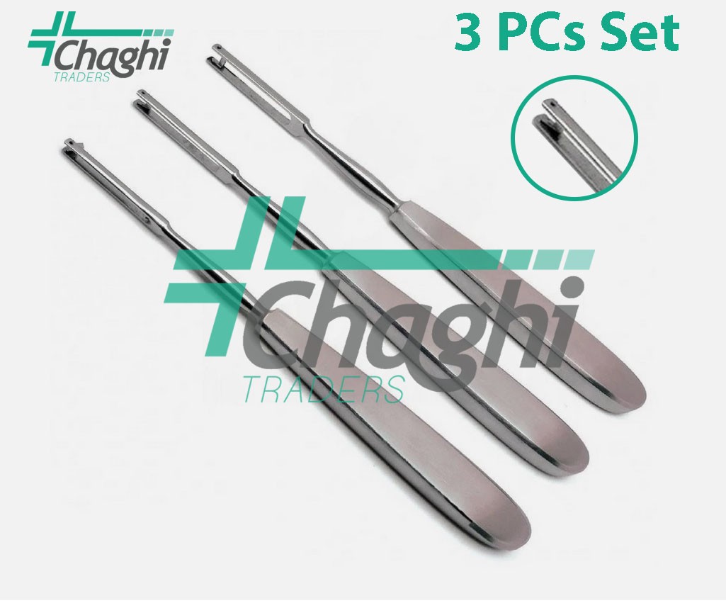 Set of 3 Ballenger Swivel Knife, 7.75″, Straight, 3mm wide, Premium 3 PCs Set CT