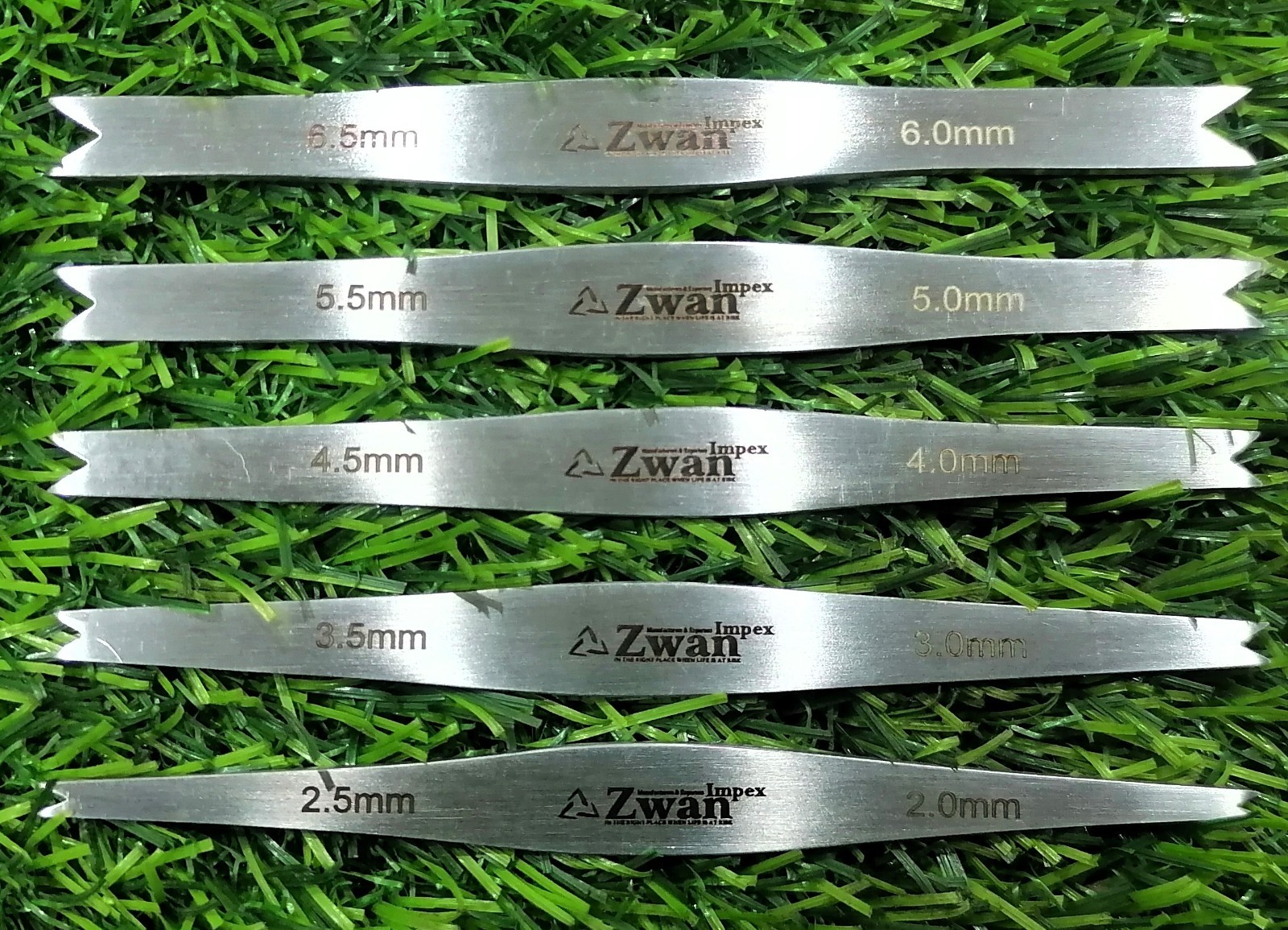 Ophthalmic Braunstein Fixed Caliper/Sizer SS Non-Magnetic Eye Surgery 5 Pcs Set