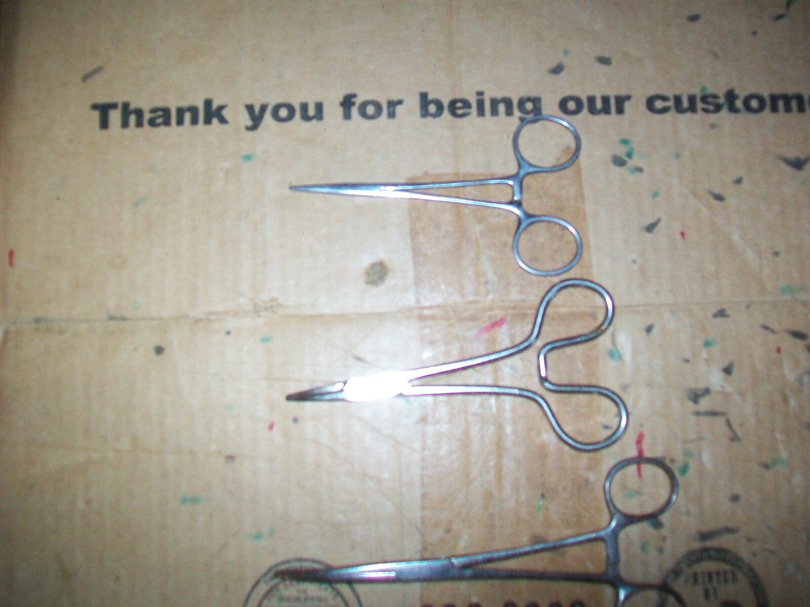 3 Of Vintage Unbranded Surgical Clamps 4-1/2″ – 5″ – 6″ Stainless Steel